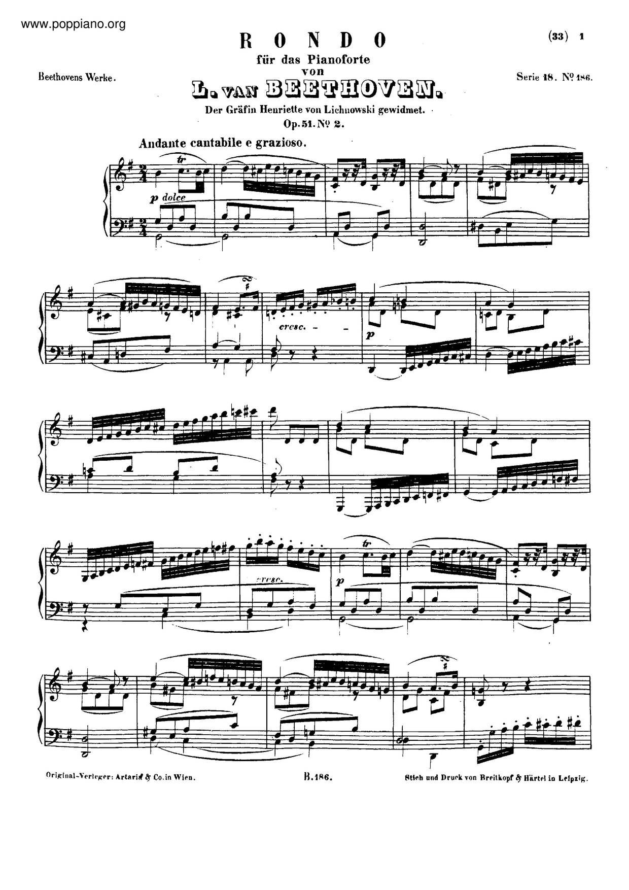 2 Rondos, Op. 51 Score