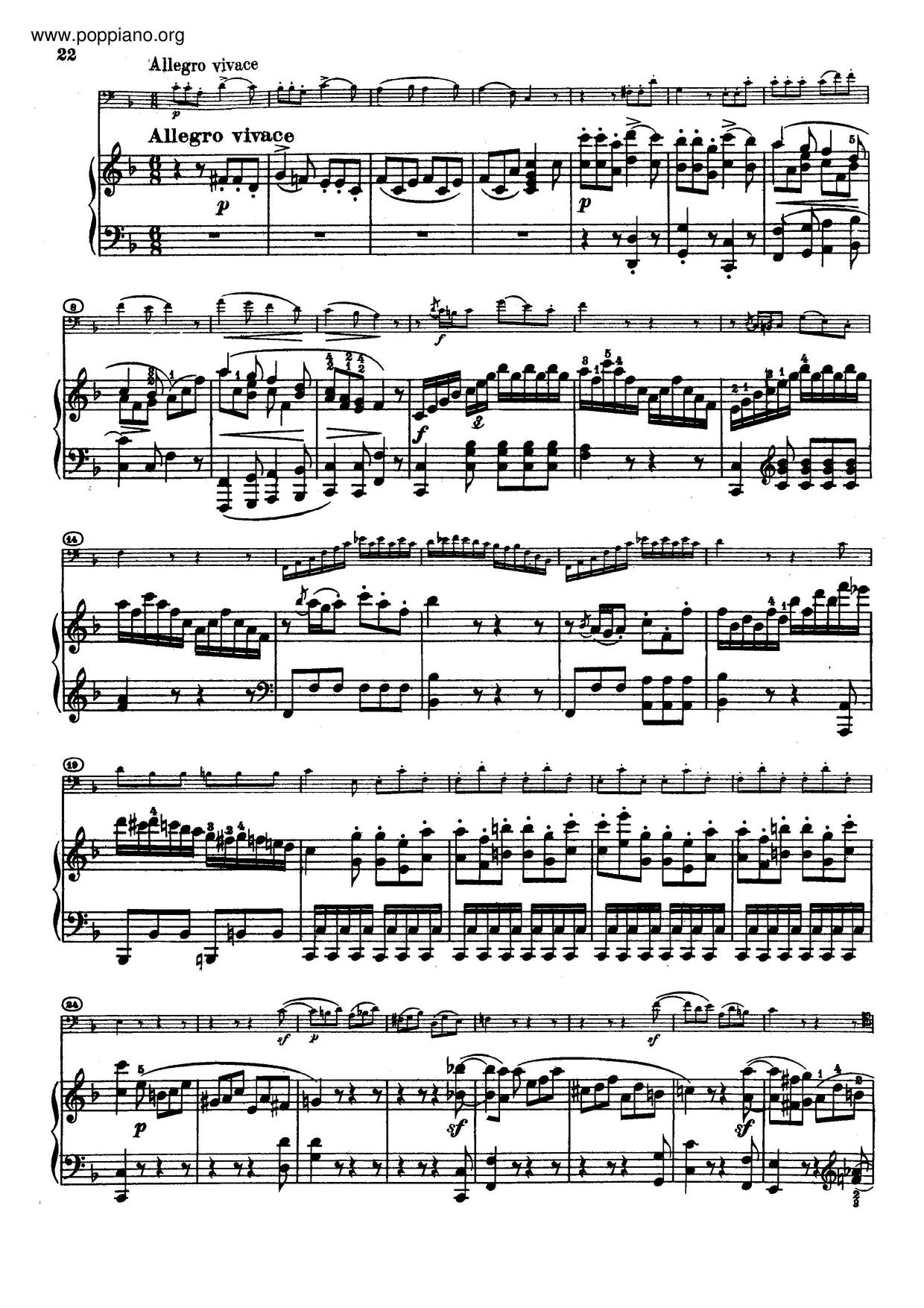 Cello Sonata No. 1, Op. 5 No. 1 Score