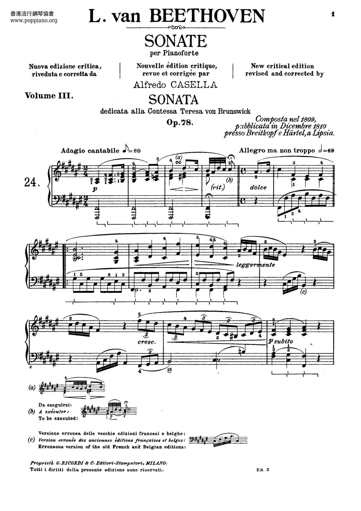 Complete Sonatas For Pianoピアノ譜