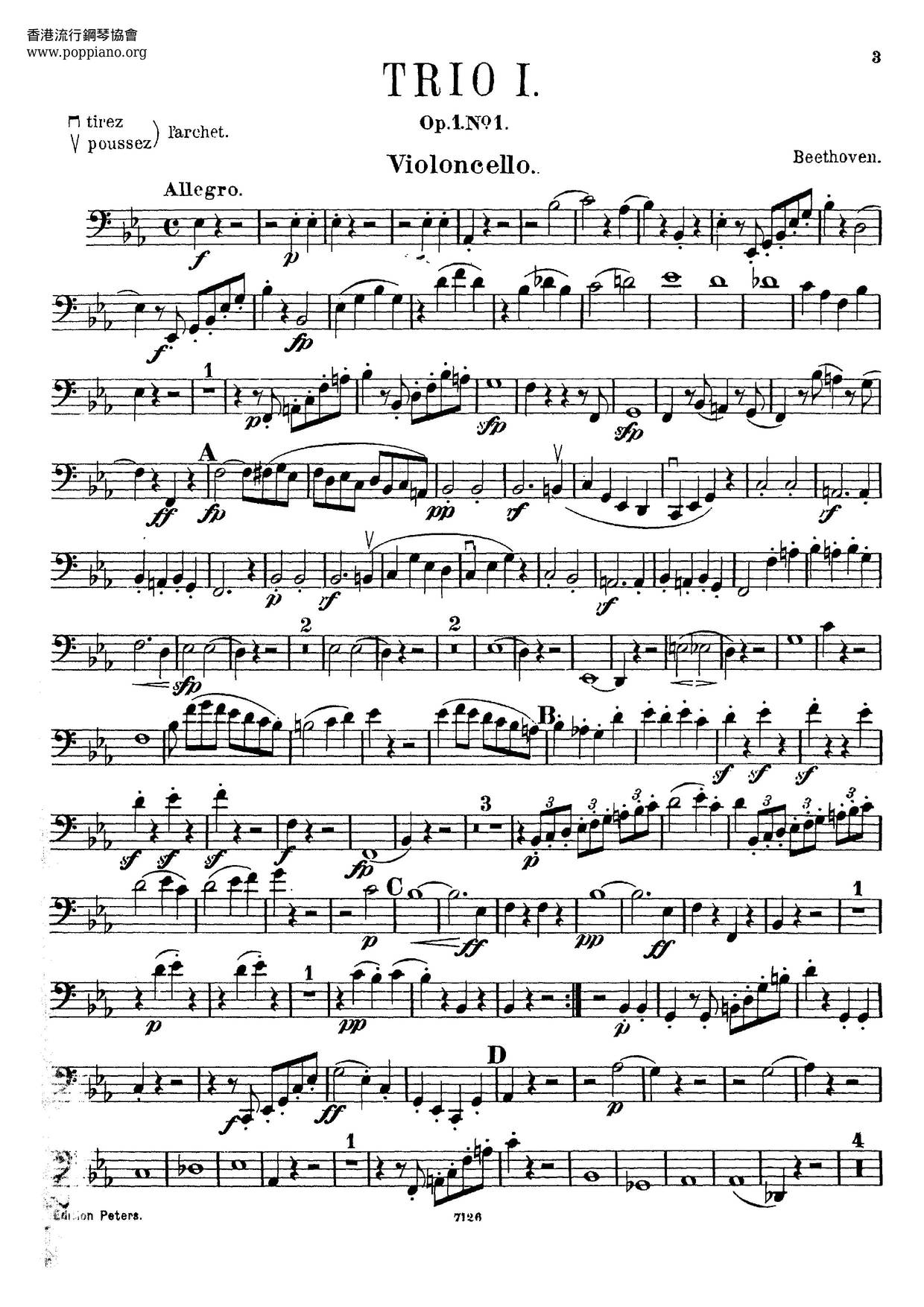Trios Für Pianoforte, Violine Und Violoncell琴譜