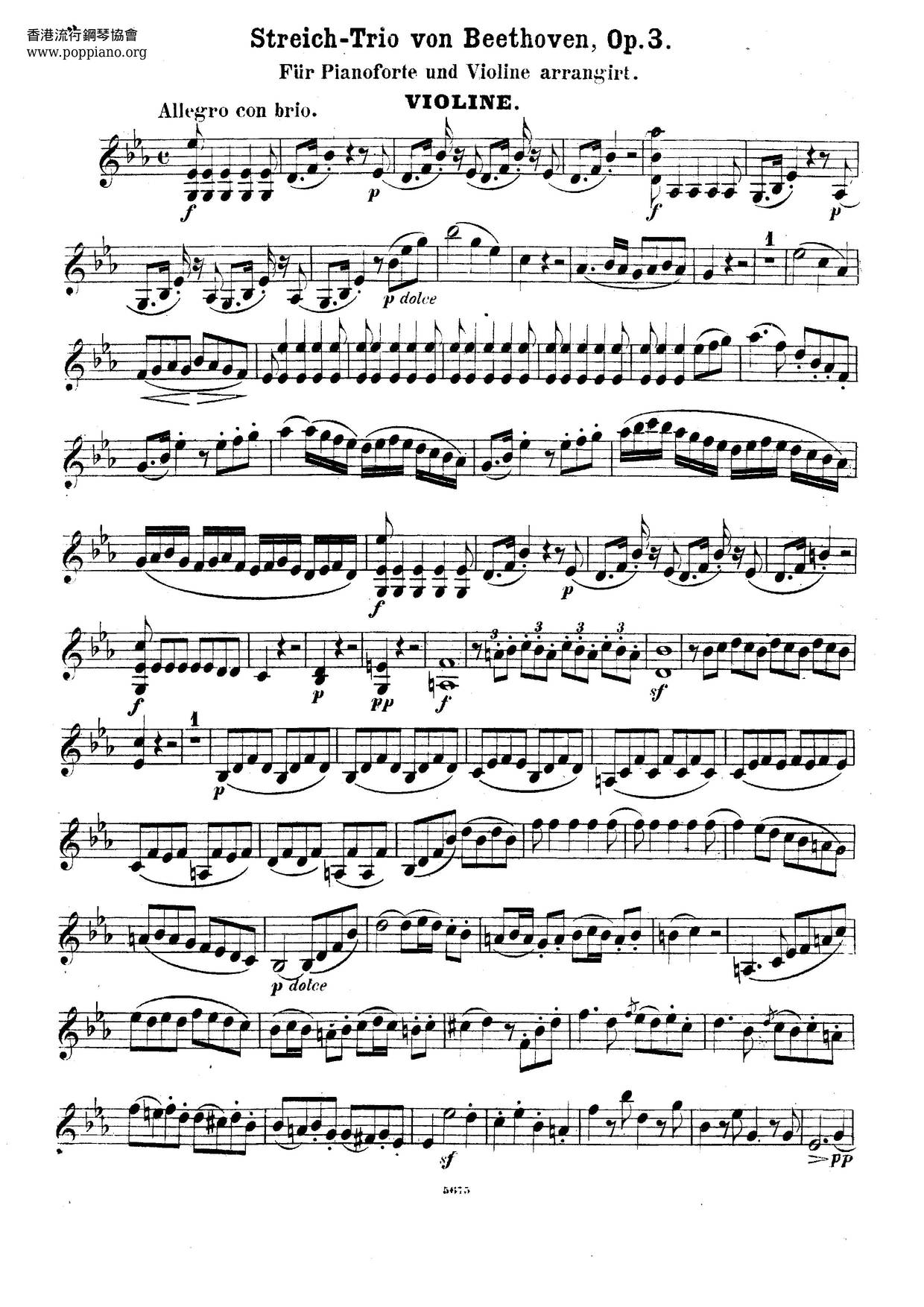 Klassische Sinfonien Und Kammermusik Für Piano Und Violine琴譜