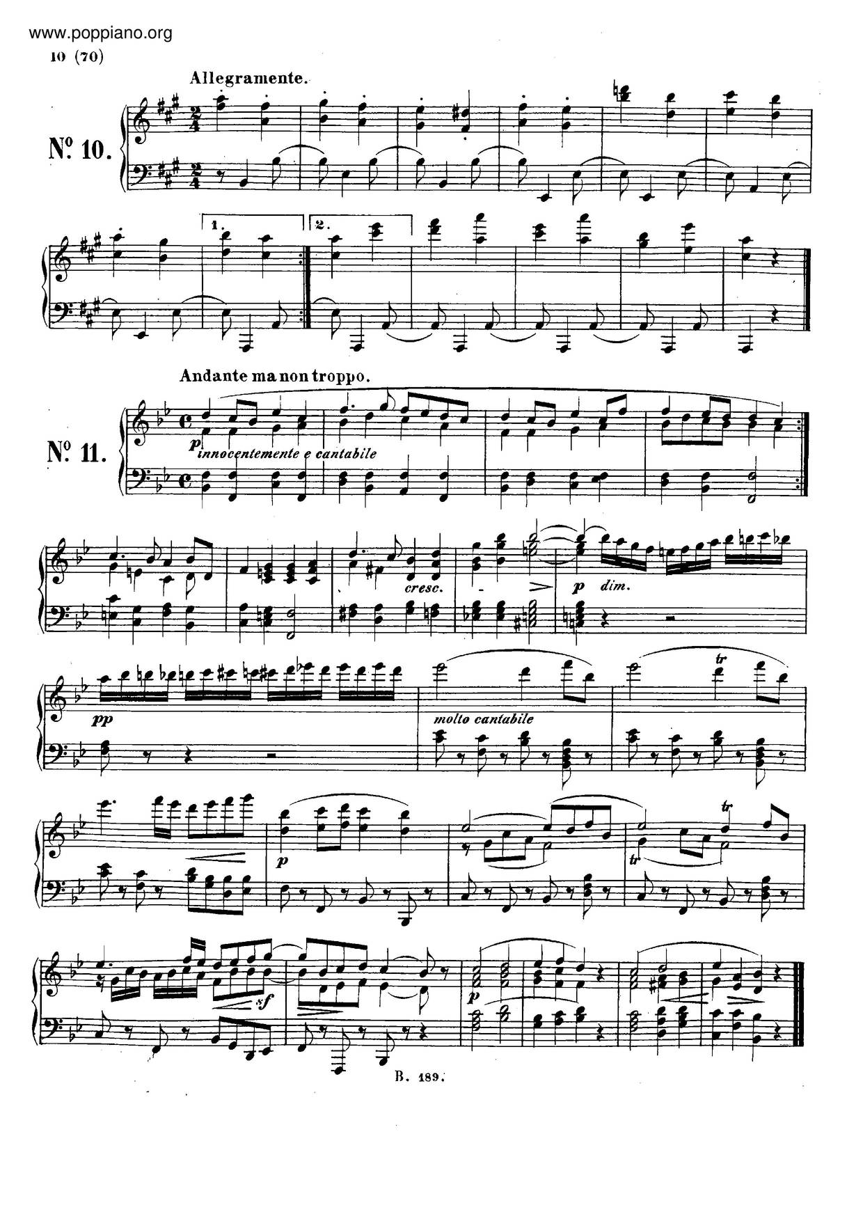 11 Bagatelles, Op. 119ピアノ譜