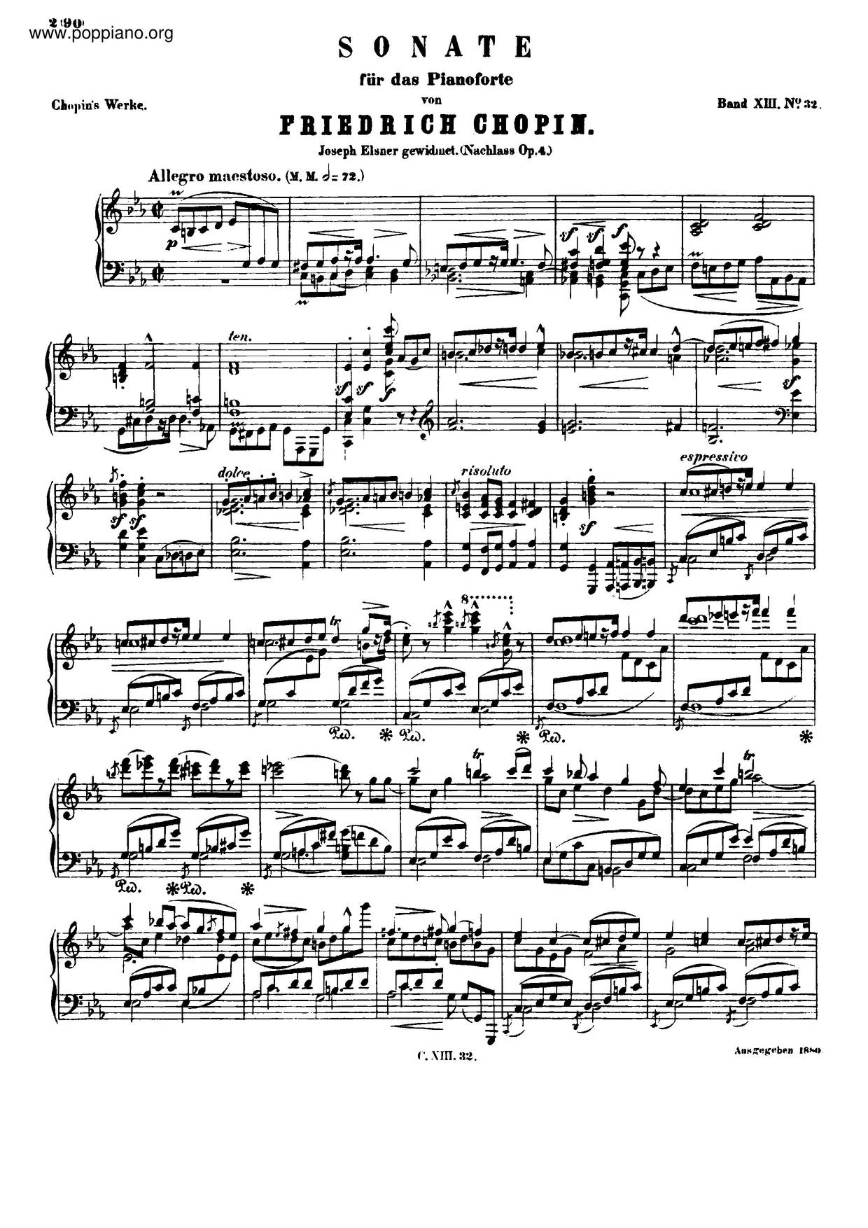 Piano Sonata No. 1, Op. 4 Score