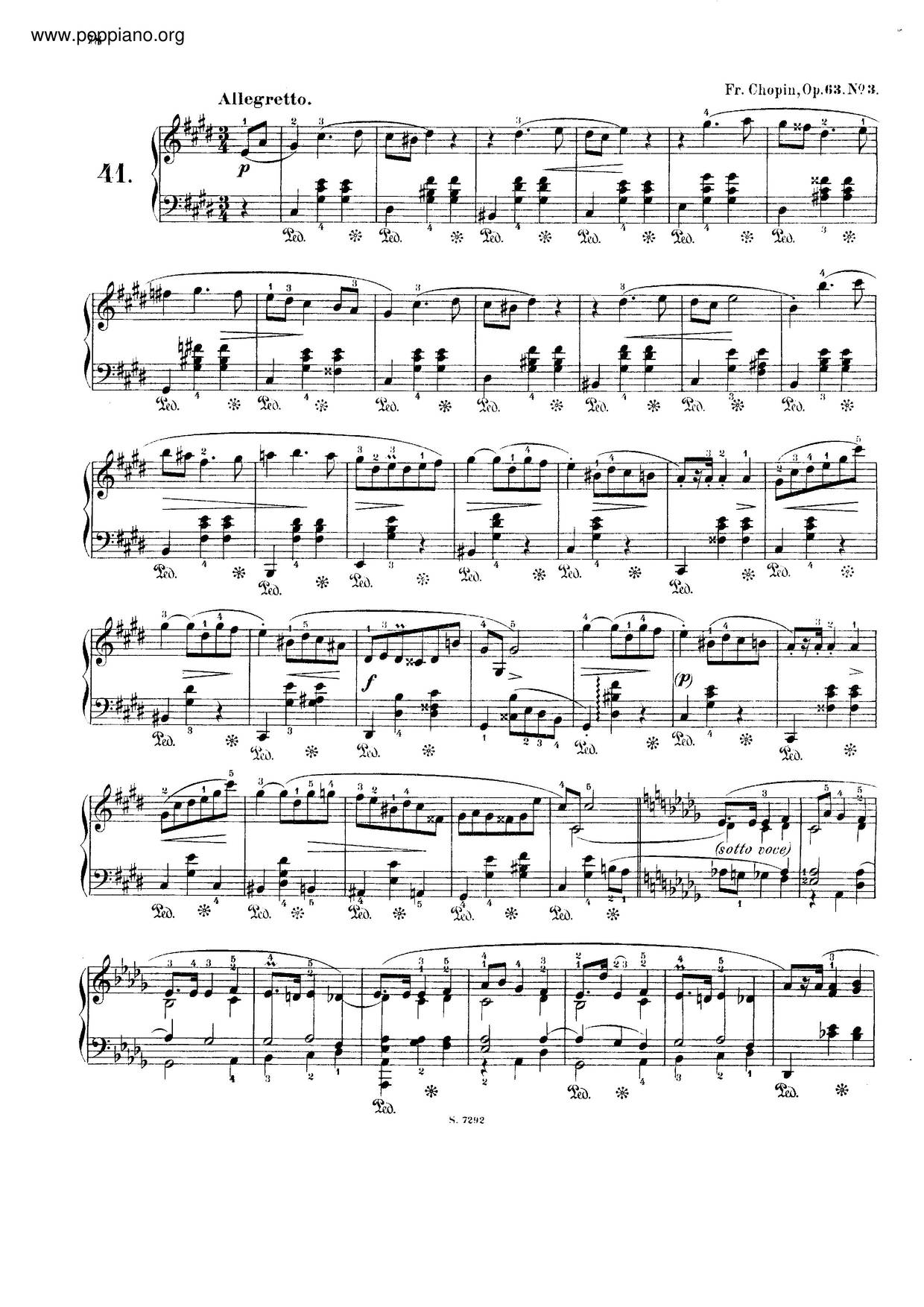 Mazurkas, Op. 63ピアノ譜