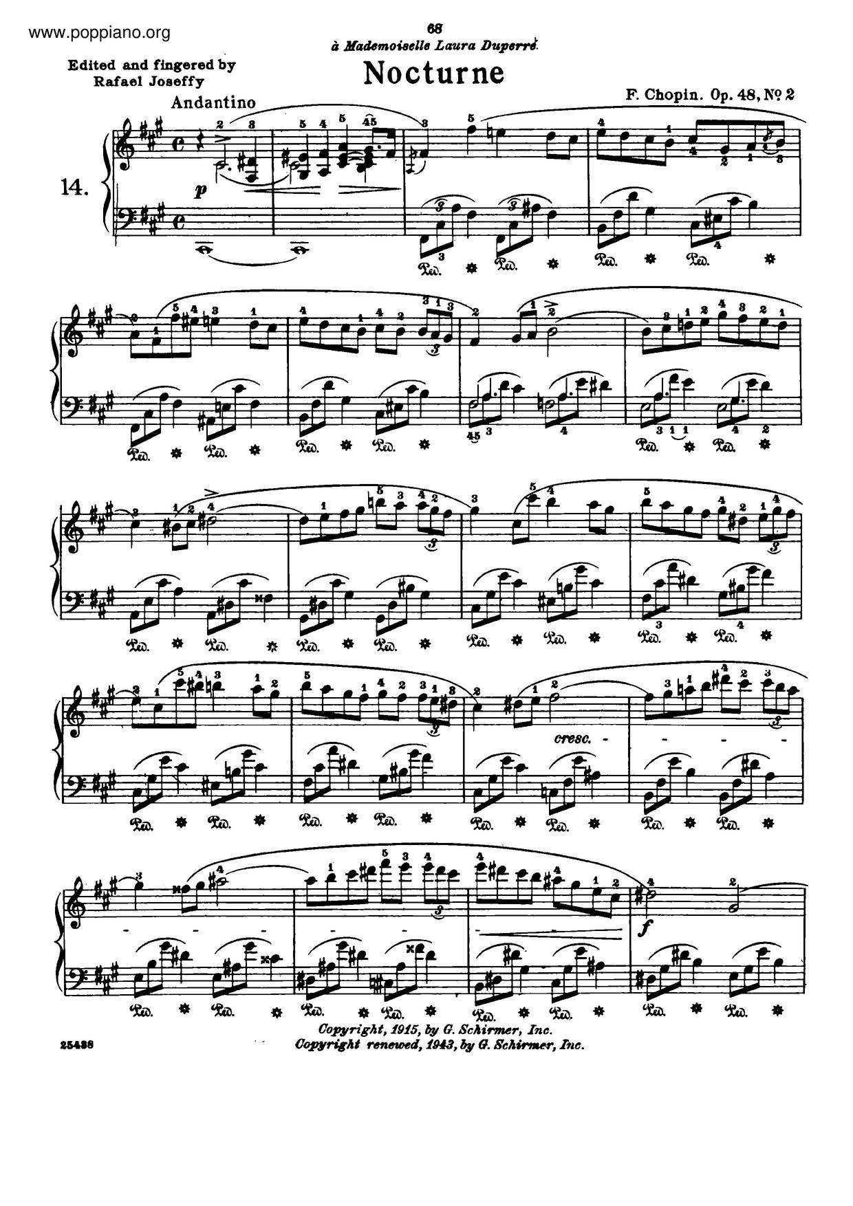 Nocturnes, Op. 48 Score