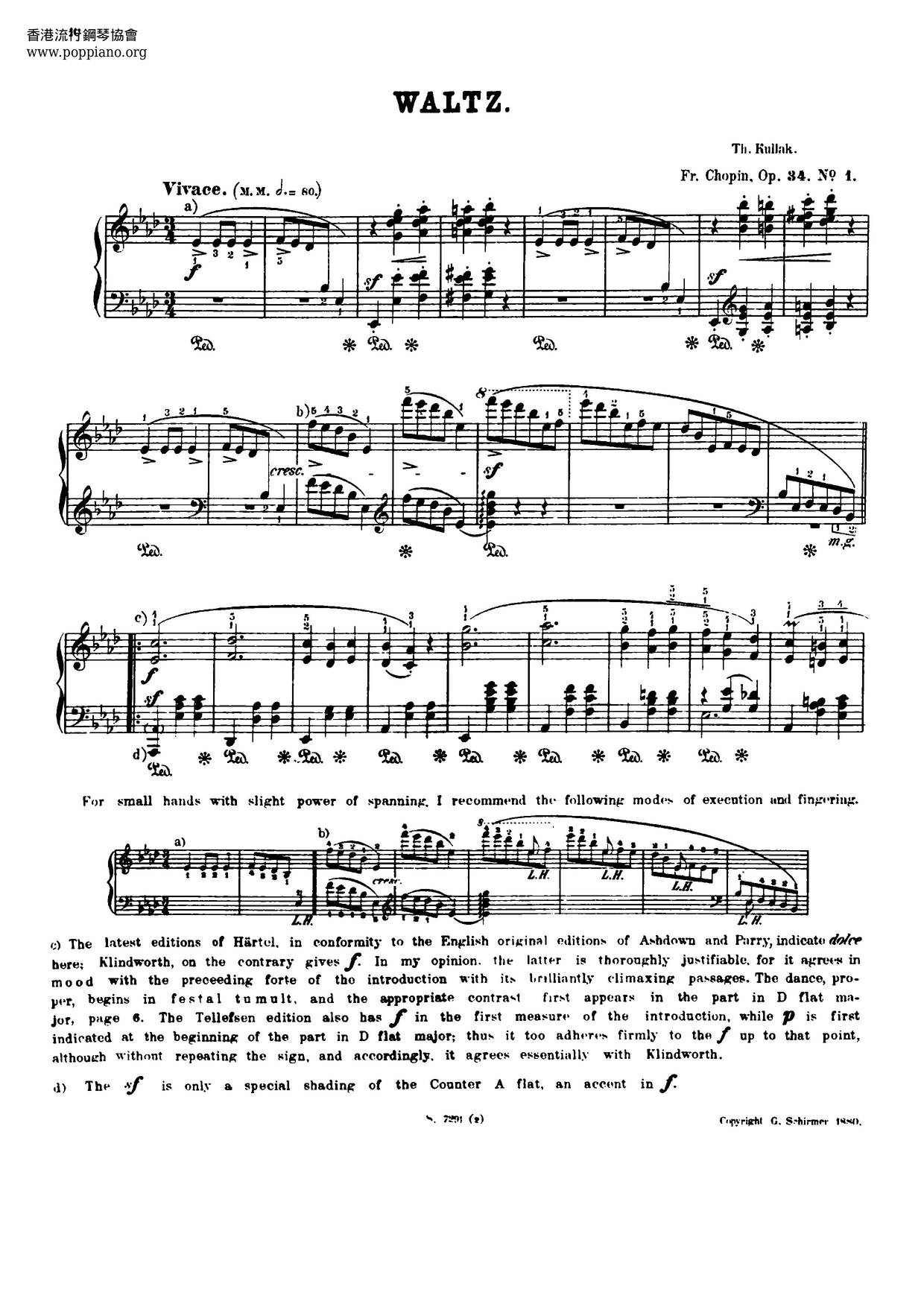 Waltzes, Op. 34ピアノ譜