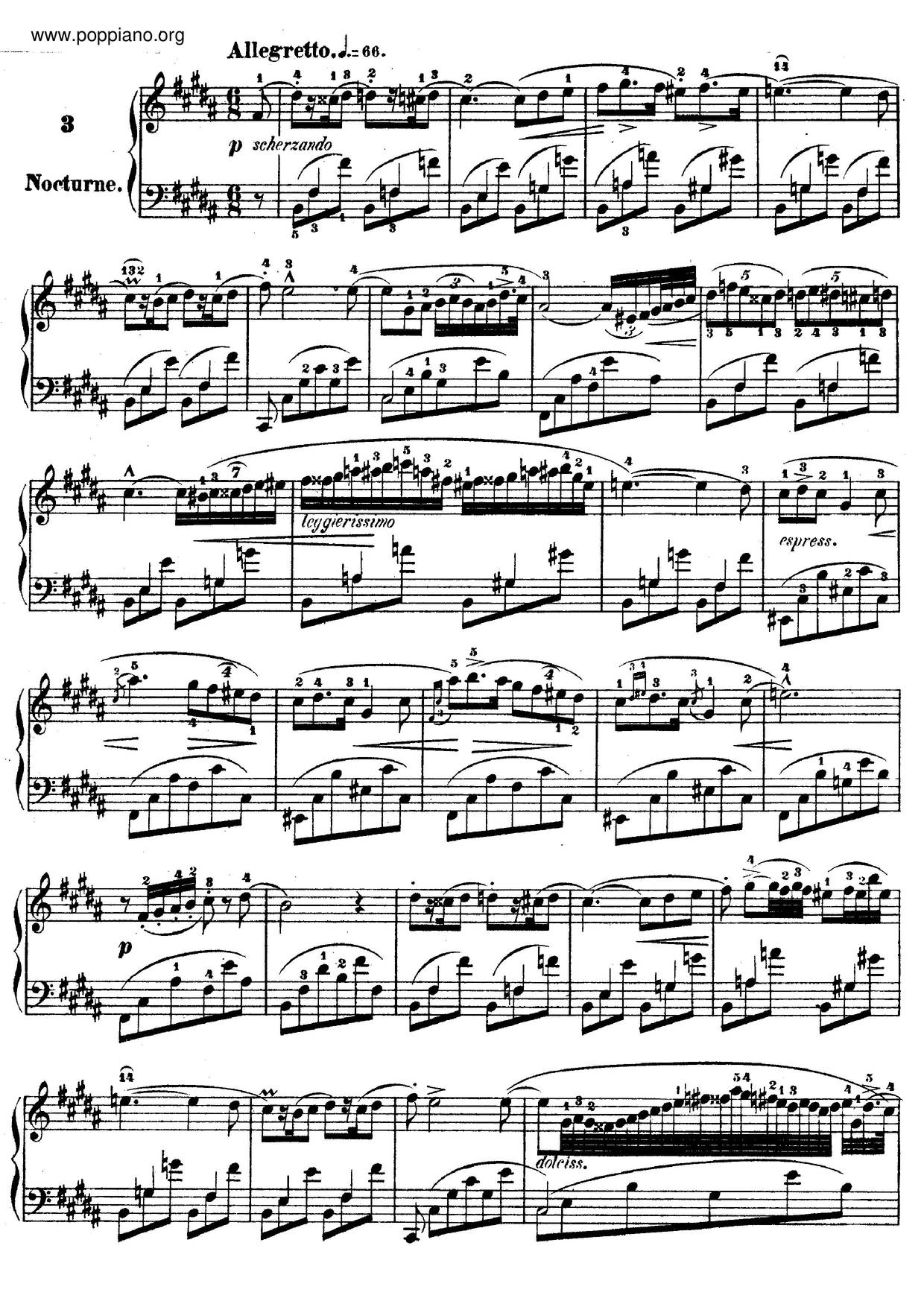 3 Notturni Op. 9琴谱