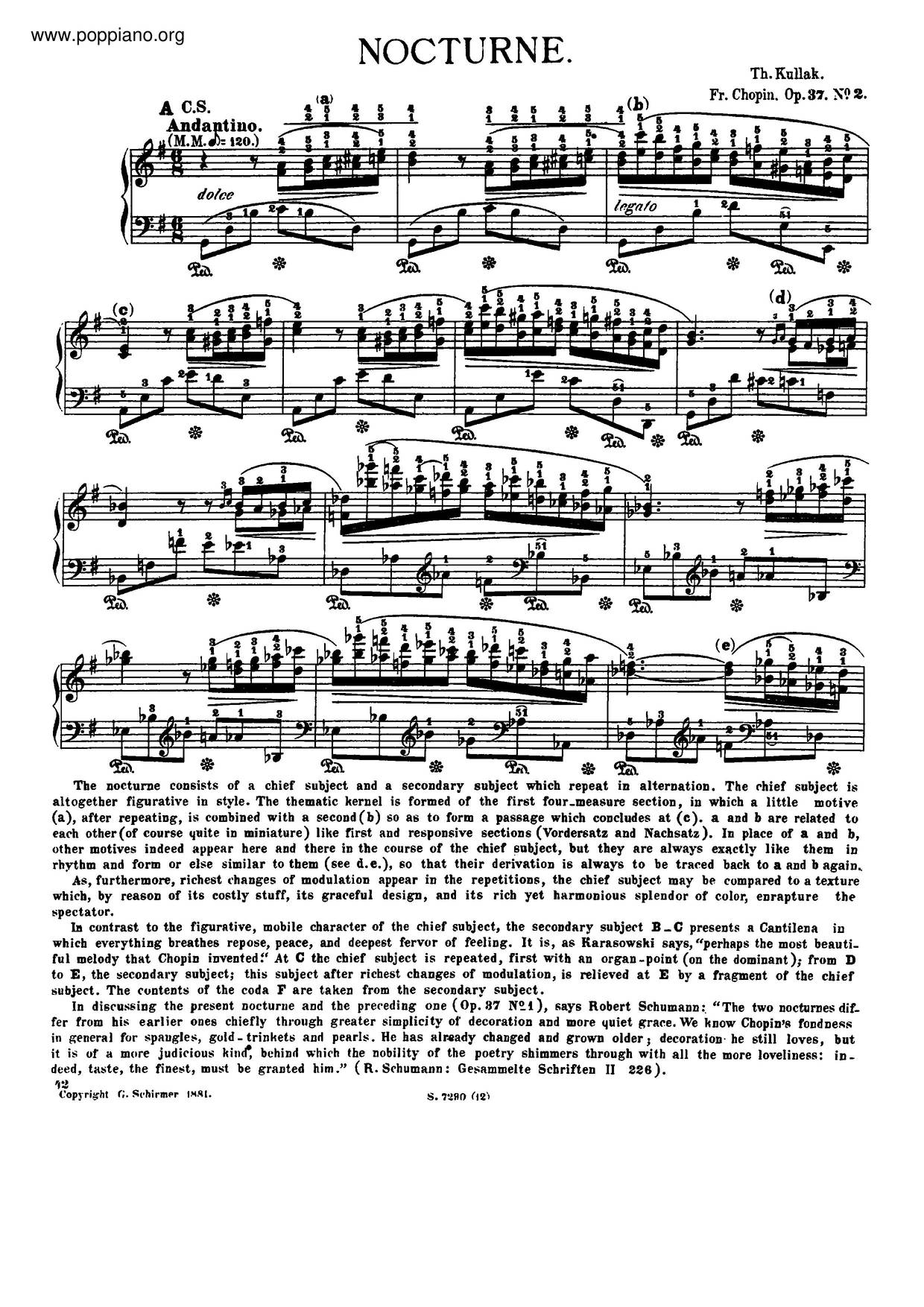Nocturnes, Op. 37 Score