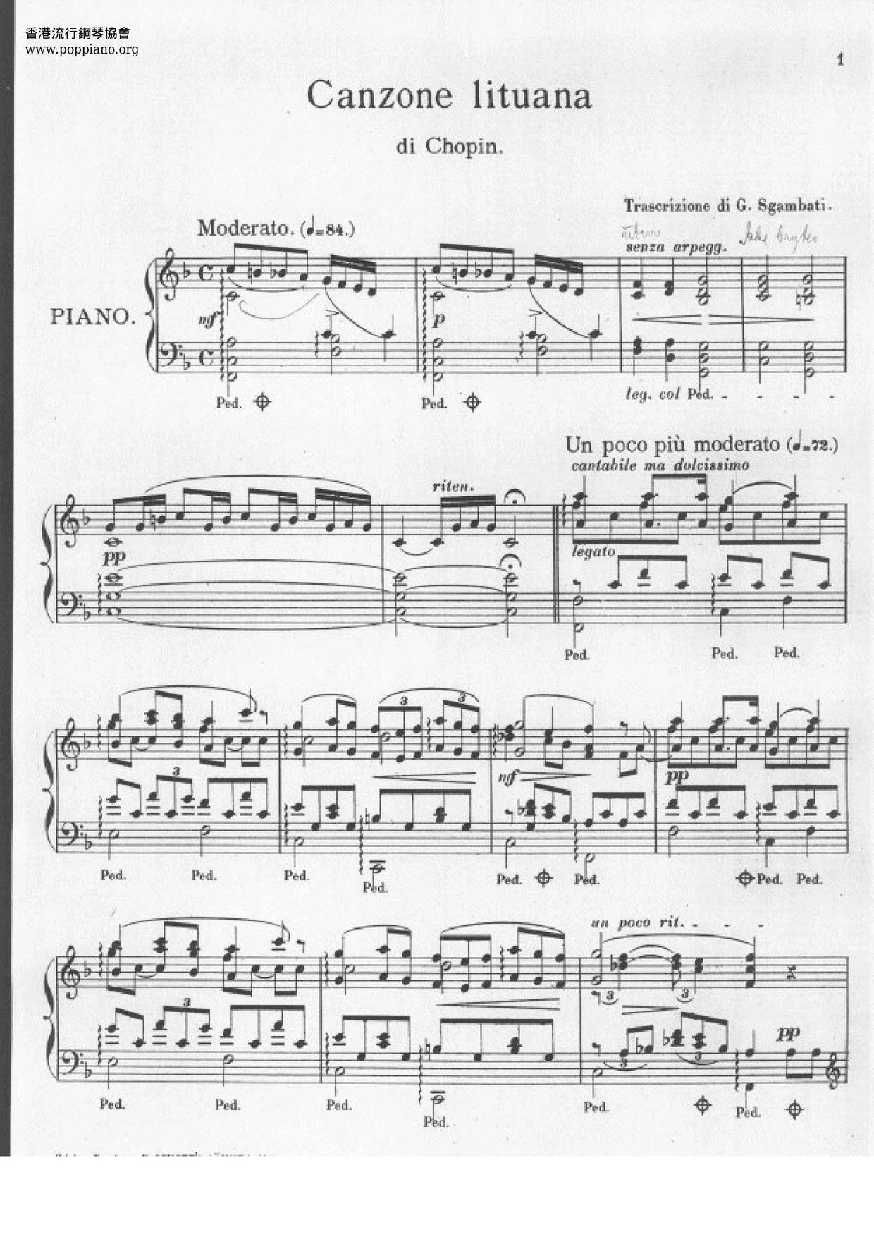 Songs, Op. 74琴譜