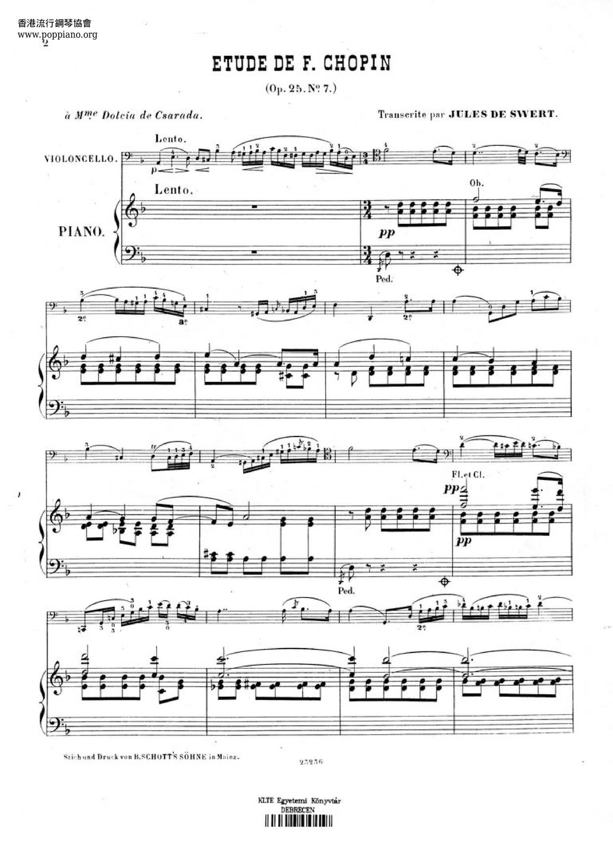 Etudes, Op. 25ピアノ譜
