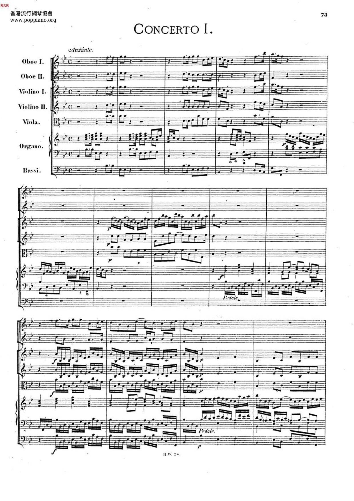 6 Organ Concertos, HWV 306-311琴譜
