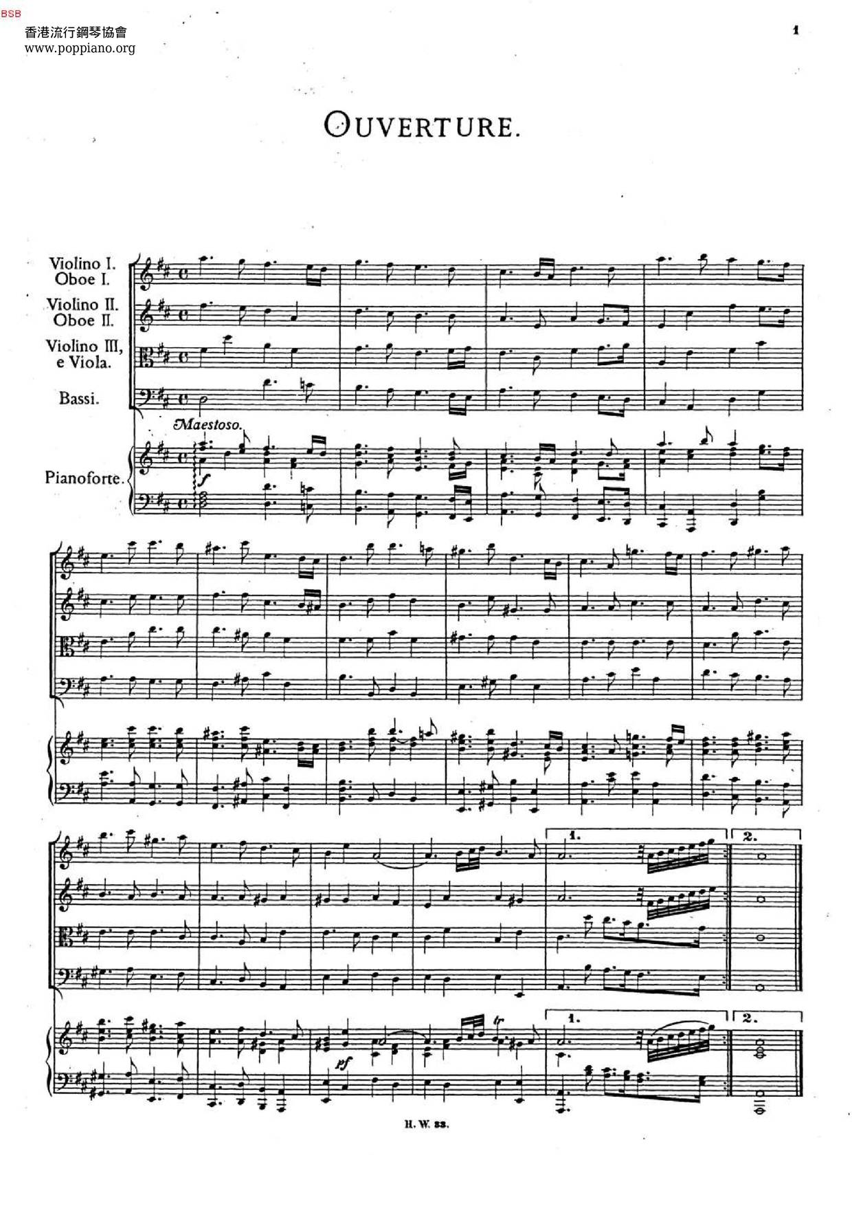Alexander Balus, HWV 65琴譜