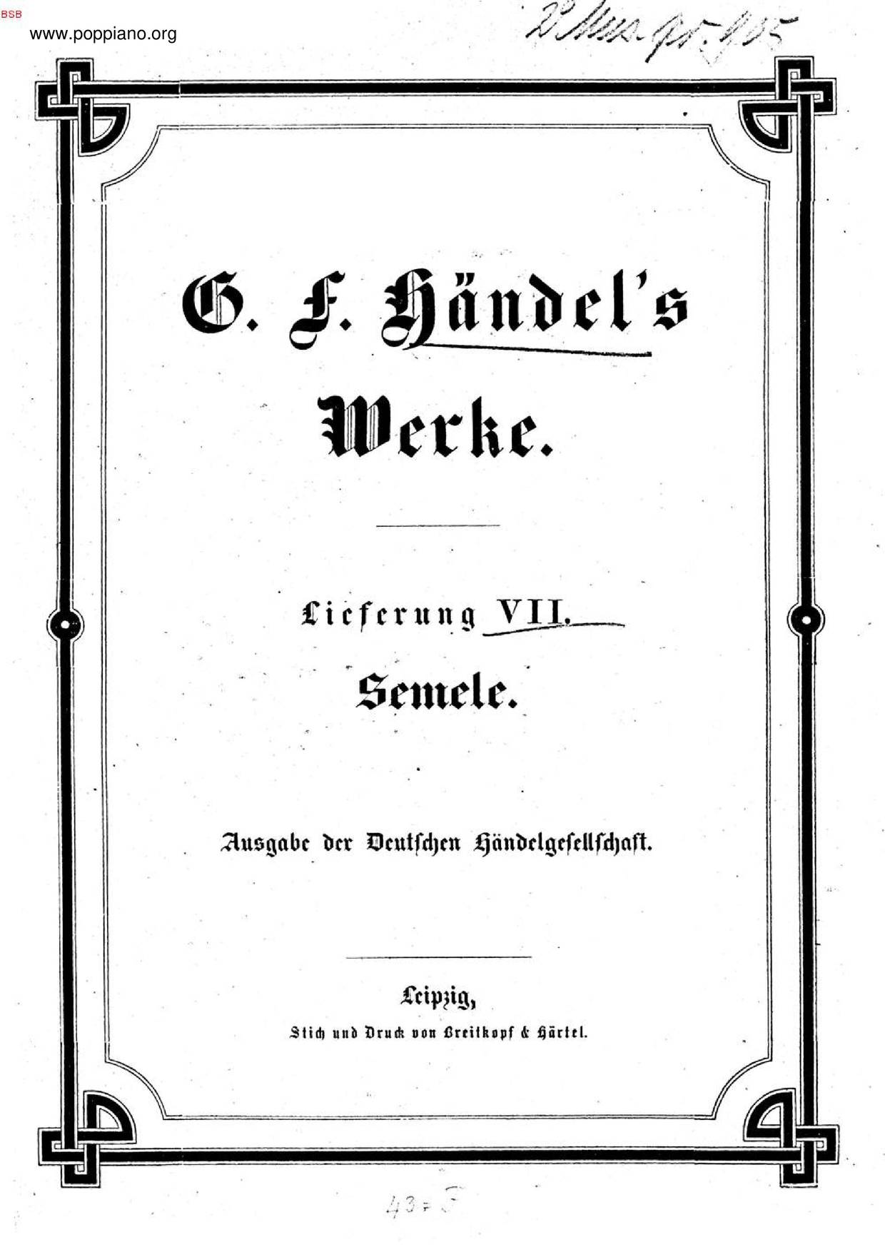 Semele, HWV 58 Score