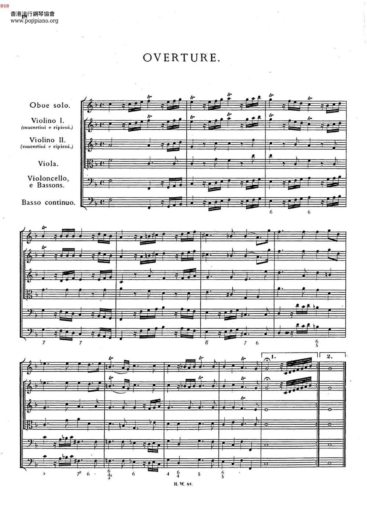 Water Music, HWV 348-350 Score