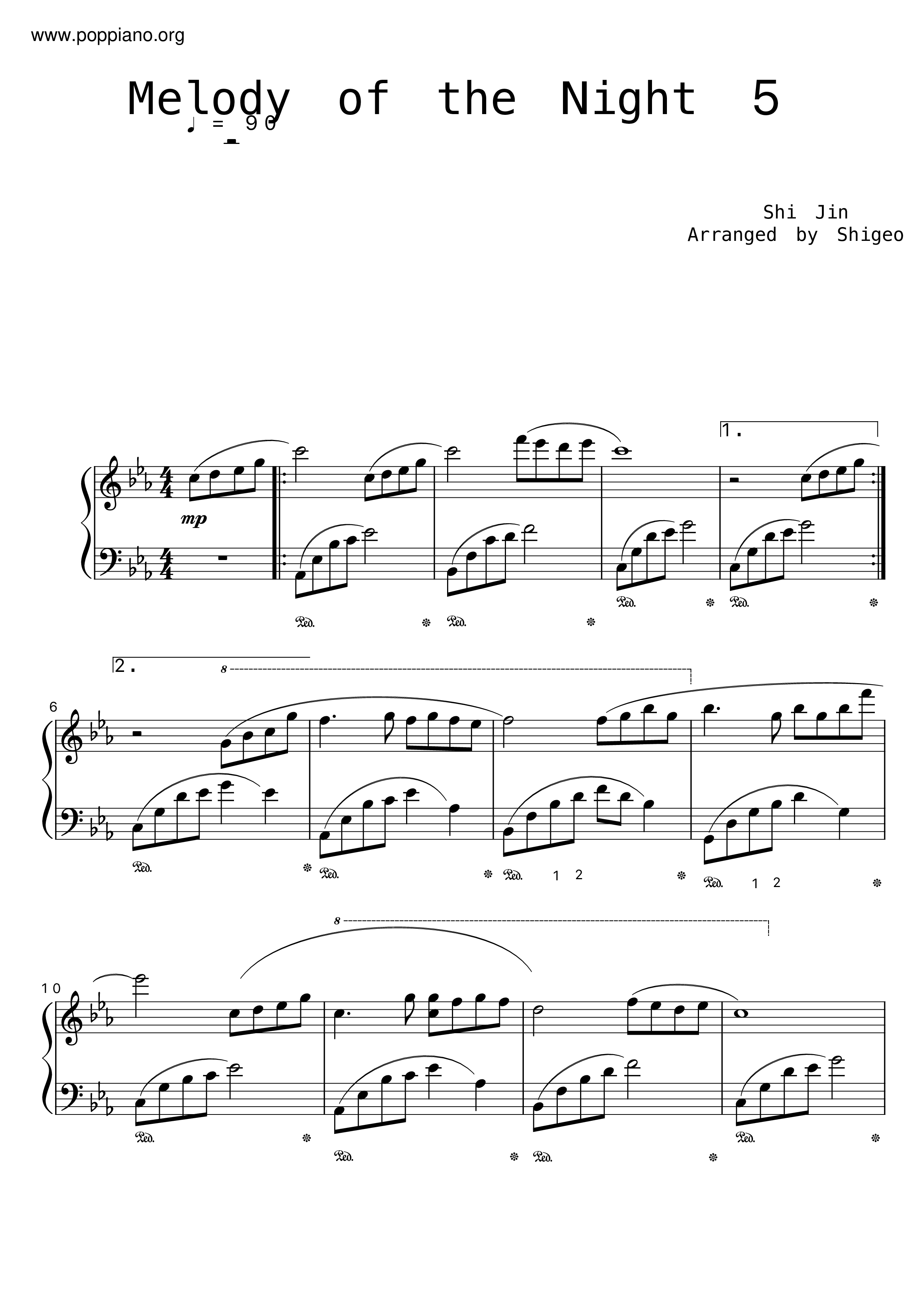 Melody Of The Night 5 Score