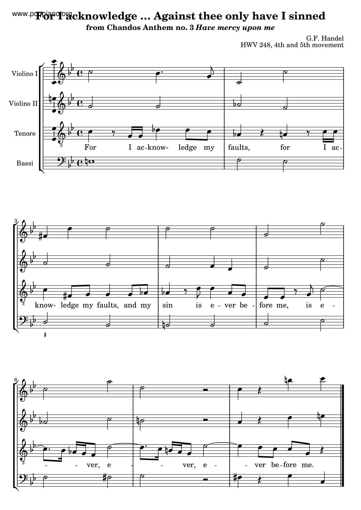 Have Mercy Upon Me, O God, HWV 248 Score