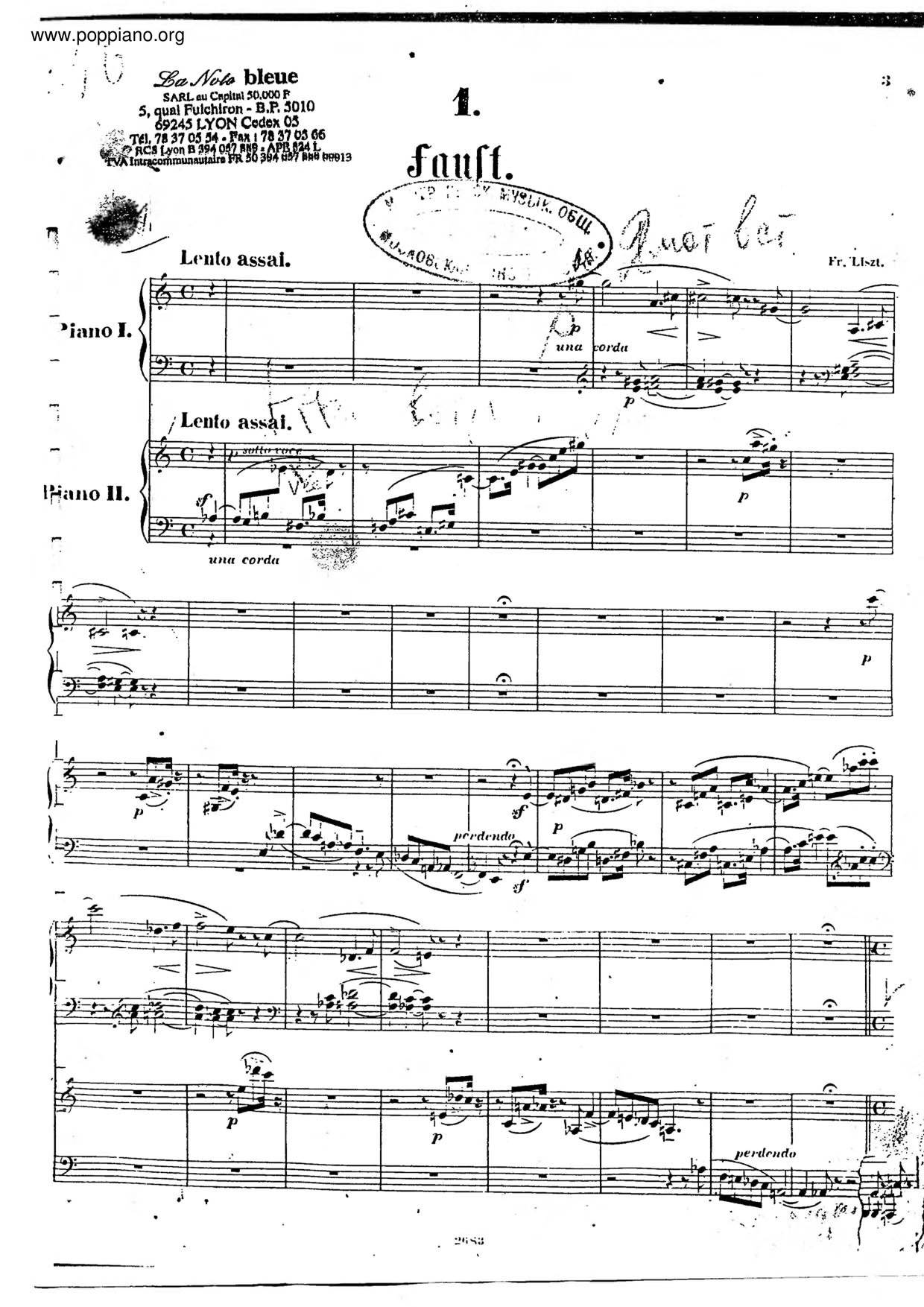 Faust Symphony, 2-Piano, S.647琴譜