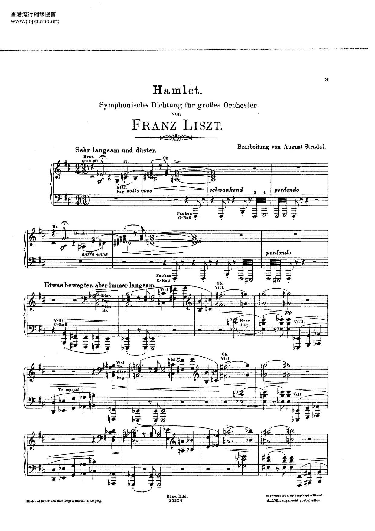 Hamlet, S. 104 Score