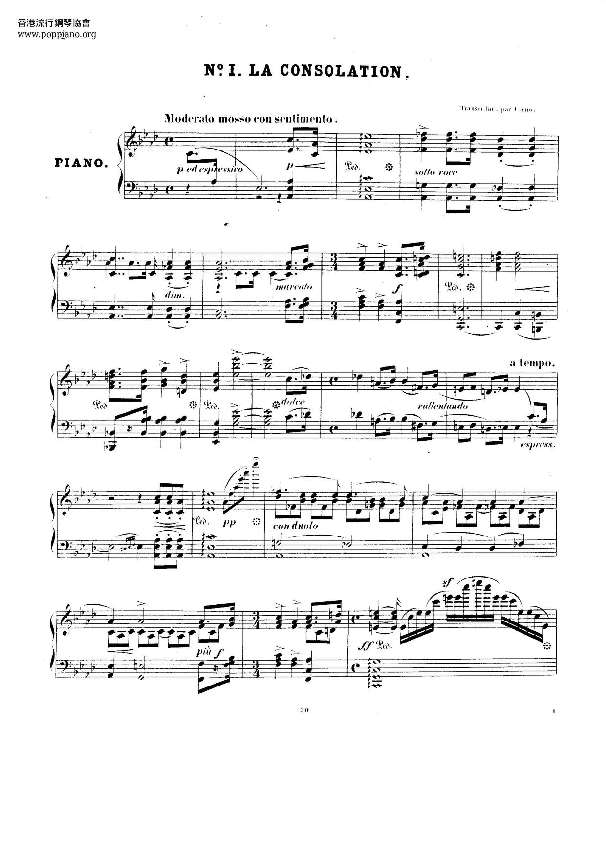 3 Chansons, S.510A琴譜
