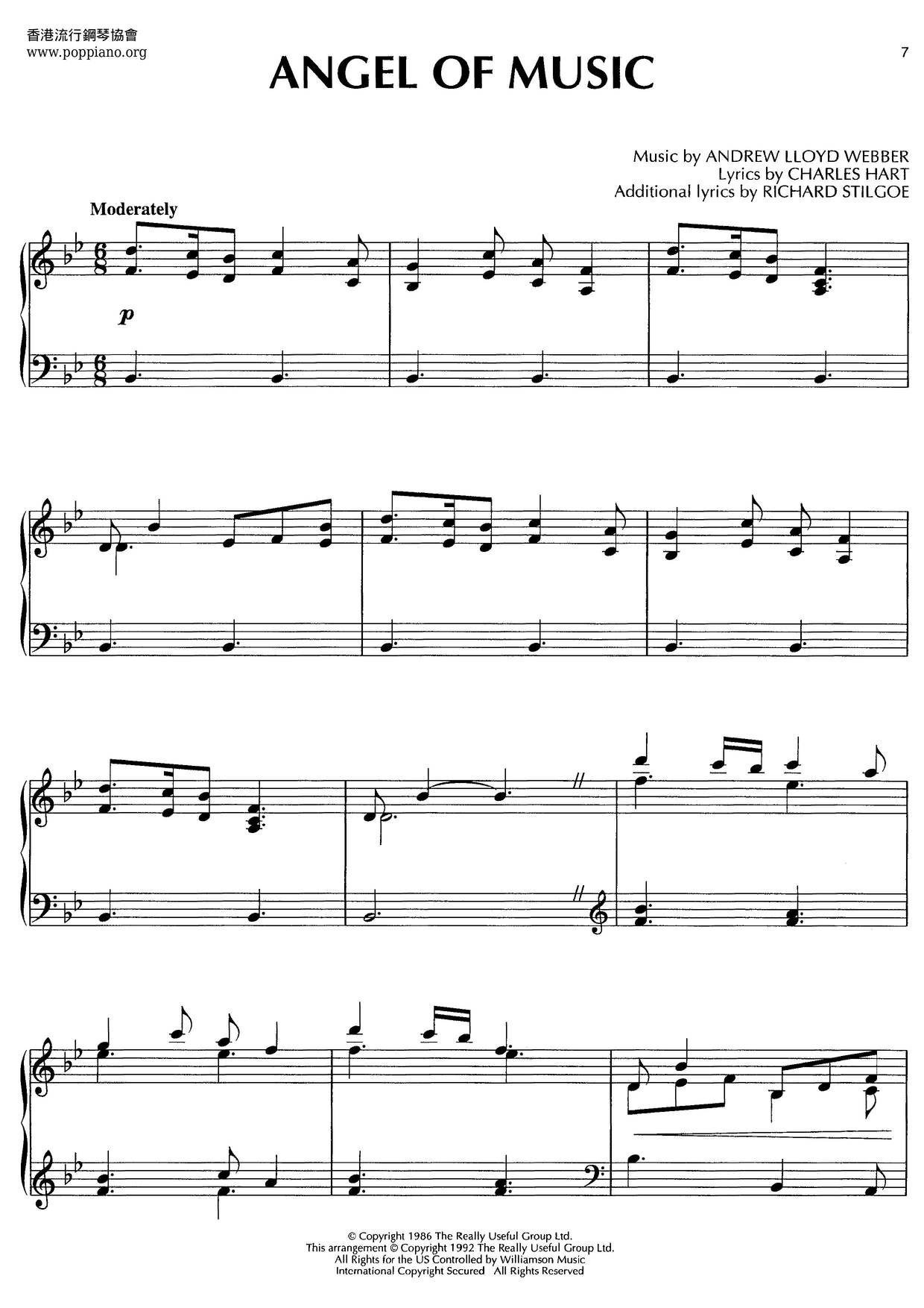 Angel Of Music Score