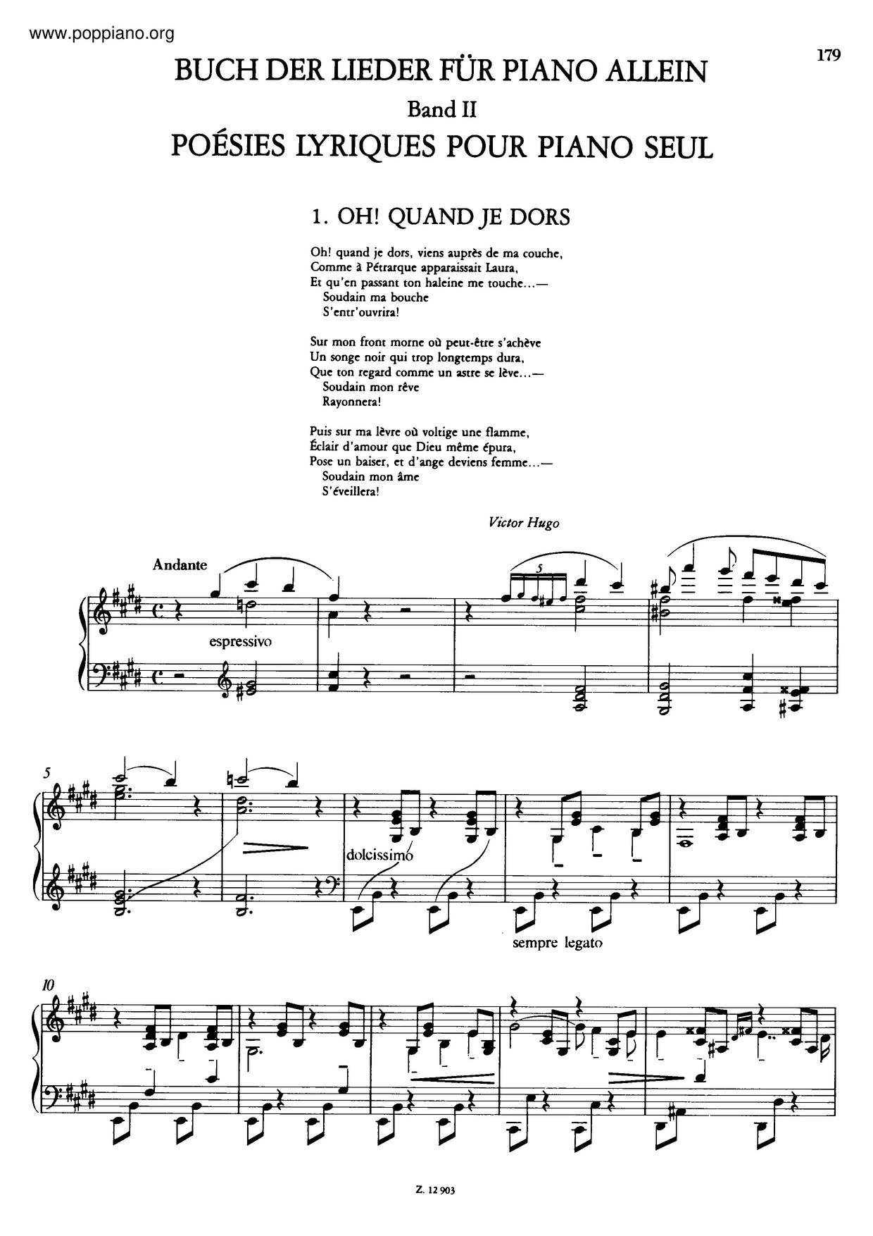 Buch Der Lieder Ii, S.535–540琴譜