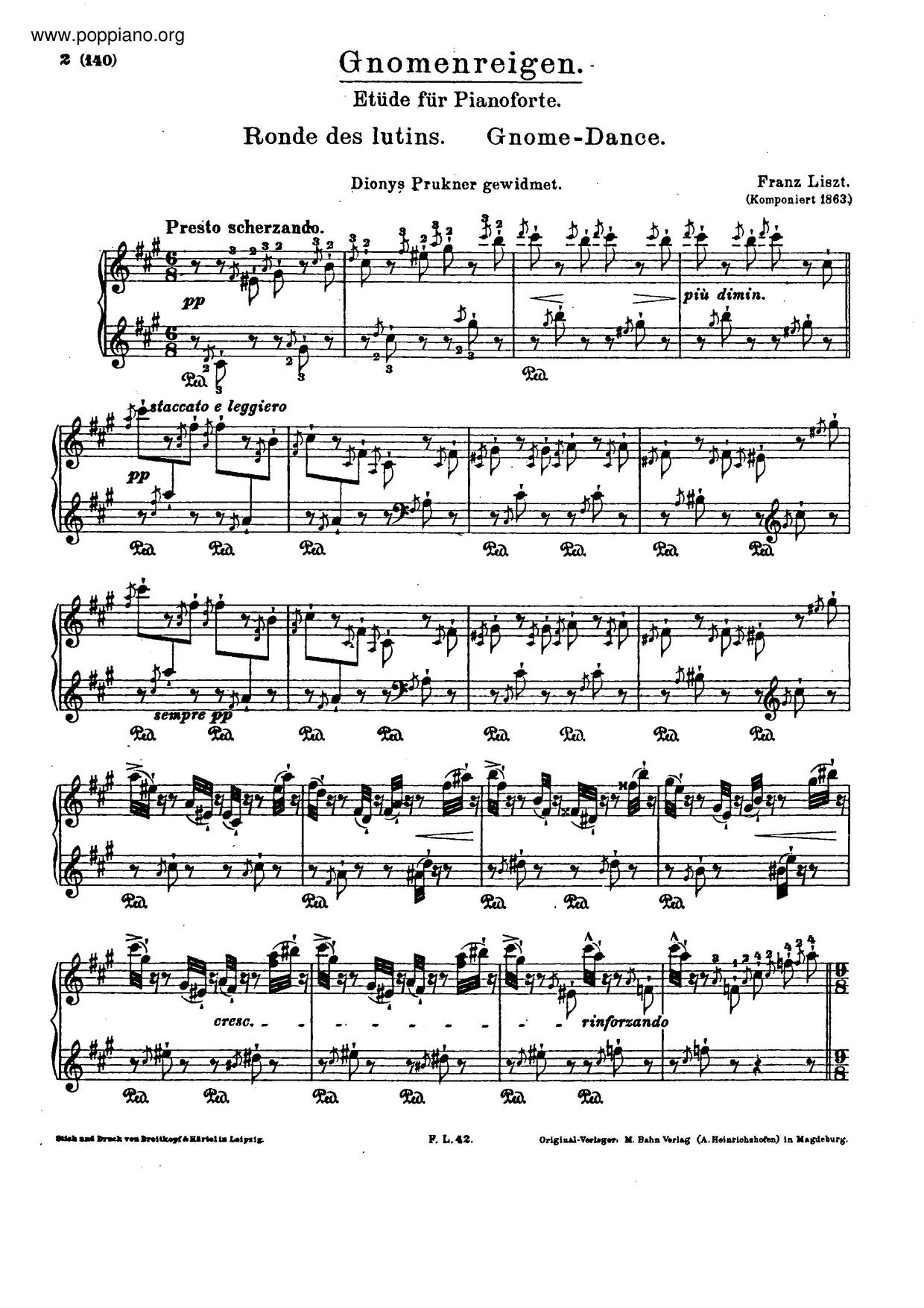 2 Konzertetüden, S. 145 Score