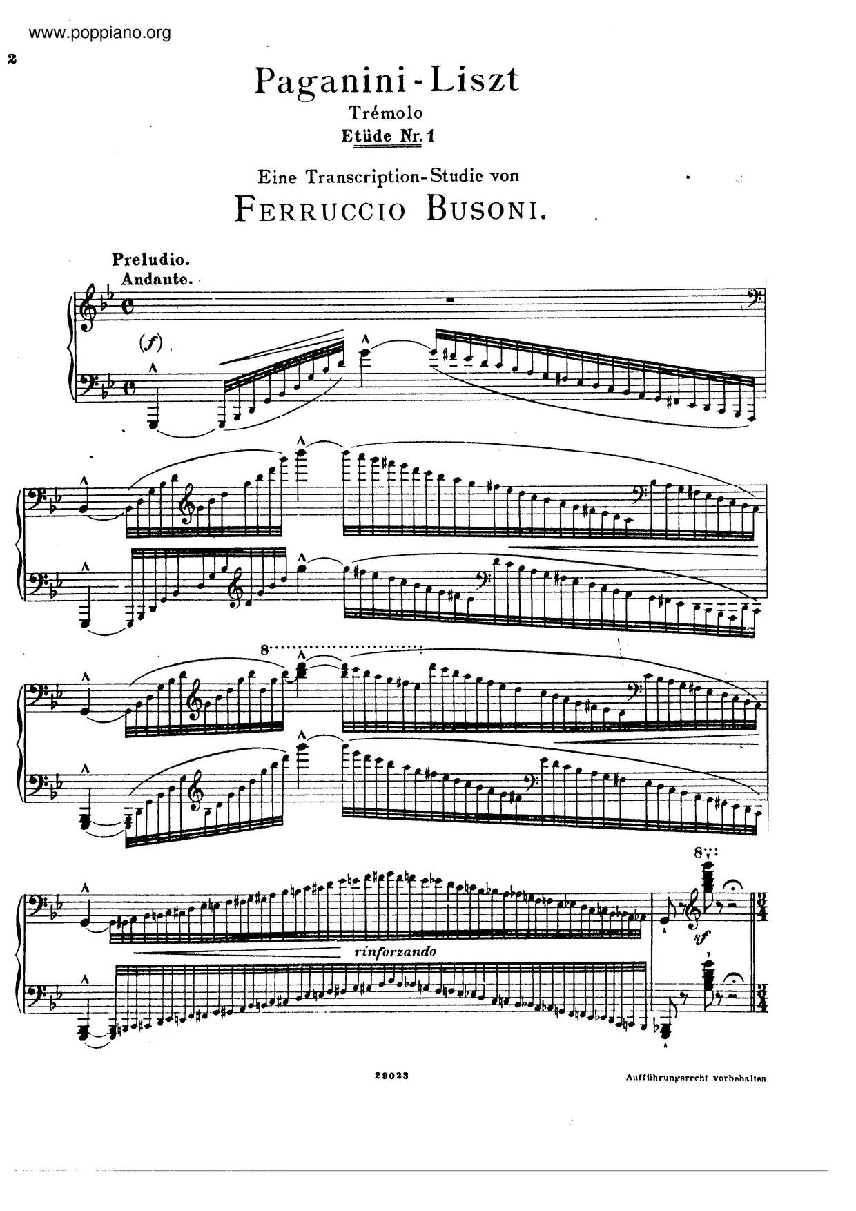 Grandes Études De Paganini, S. 141: No. 6. Étude In A Minor ‘Theme And Variations’琴譜