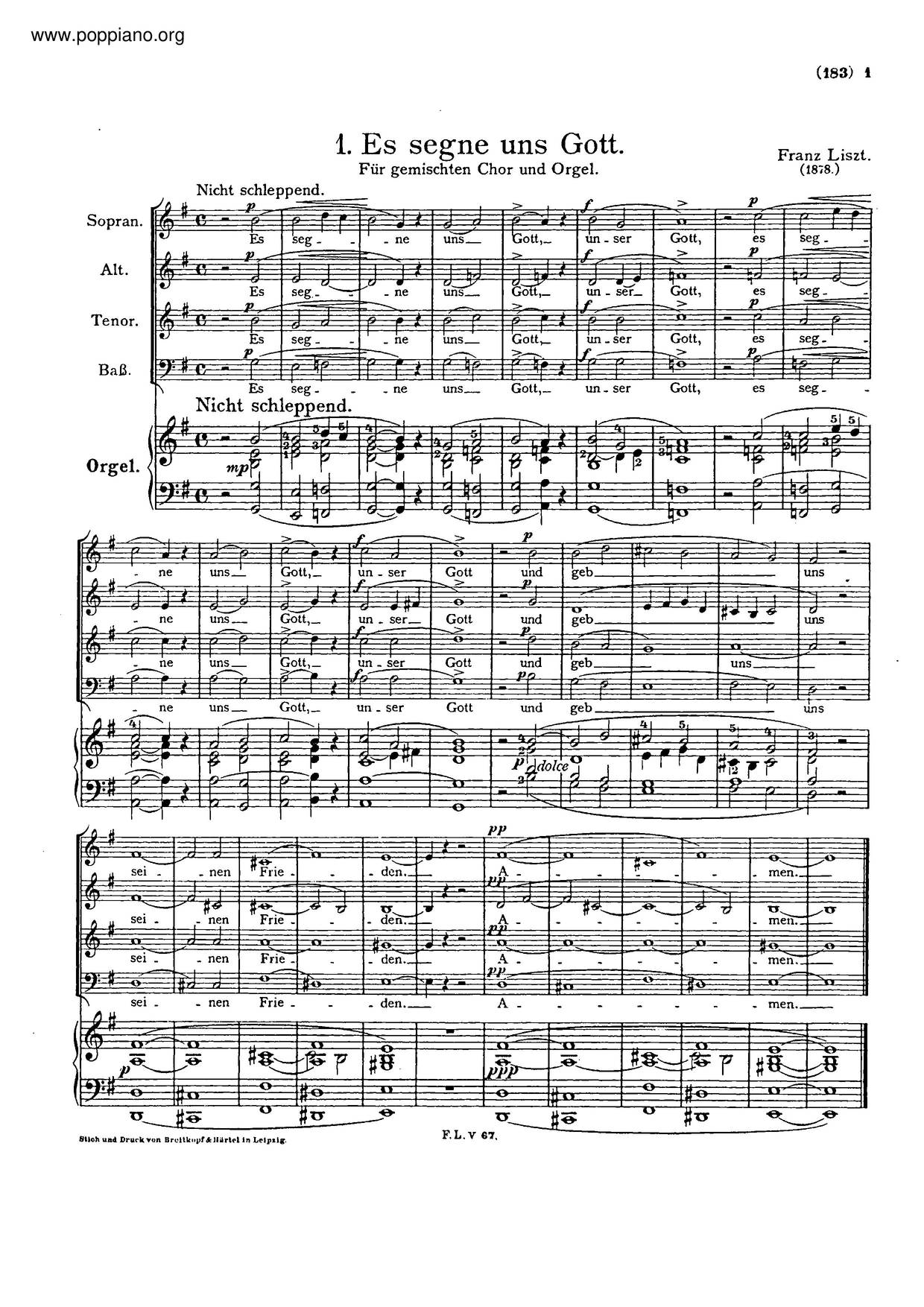 Deutsche Kirchenlieder, S.669A琴谱