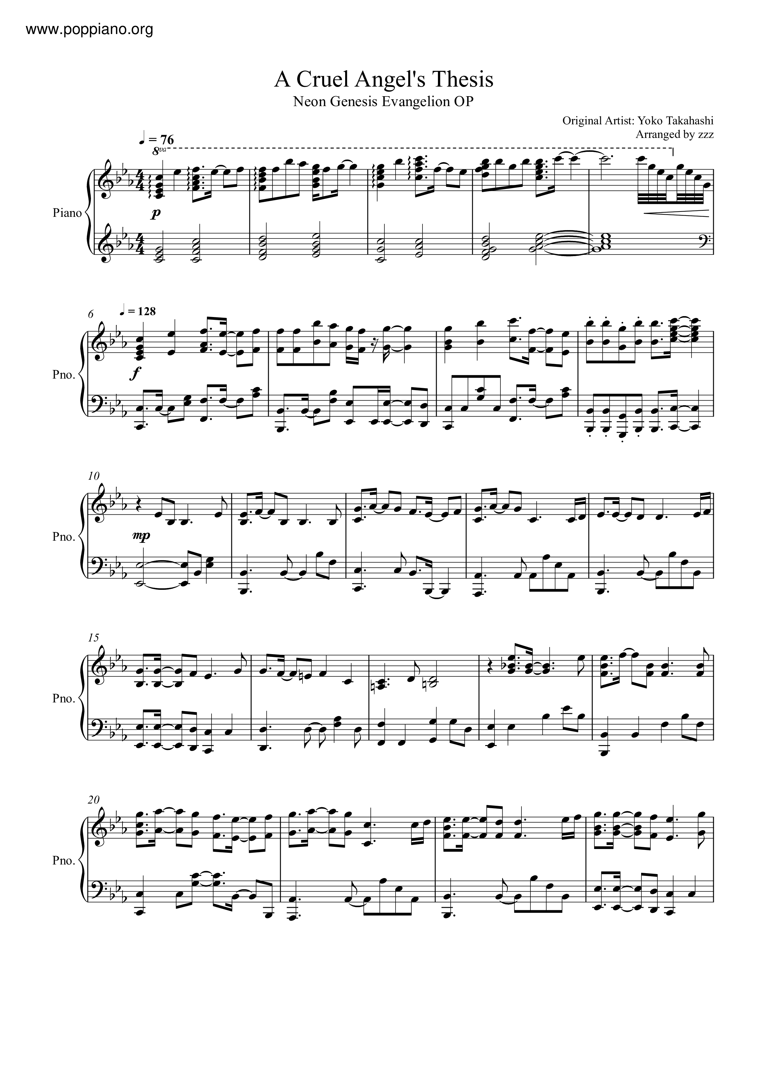 A Cruel Angel's Thesis Score