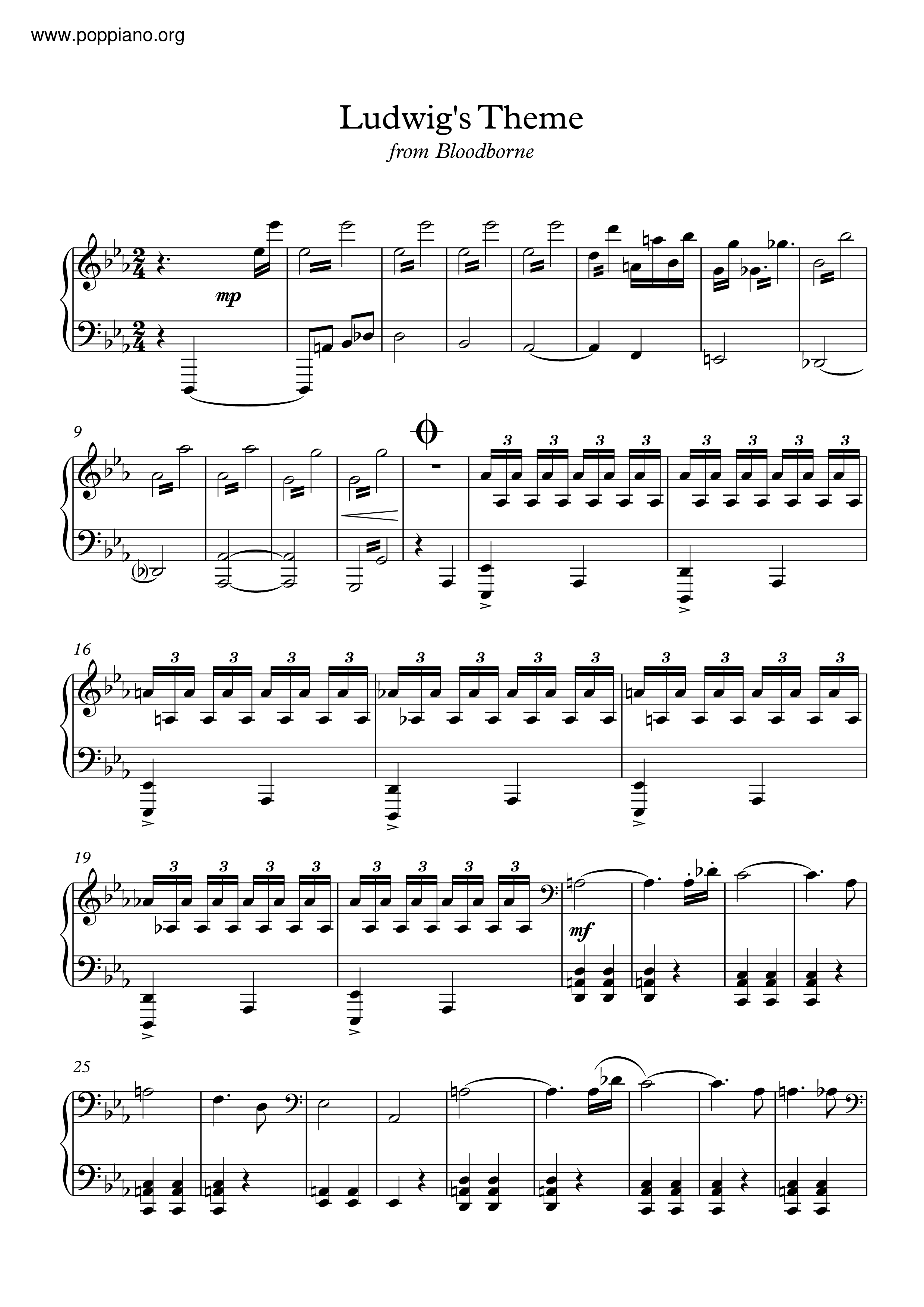 Ludwig's Theme琴谱