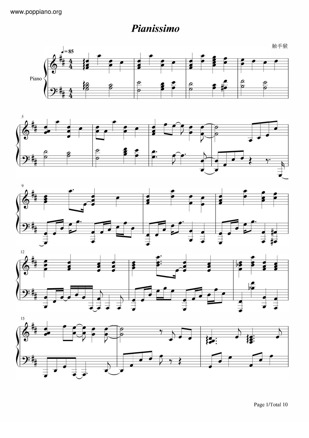 Pianissimo Score