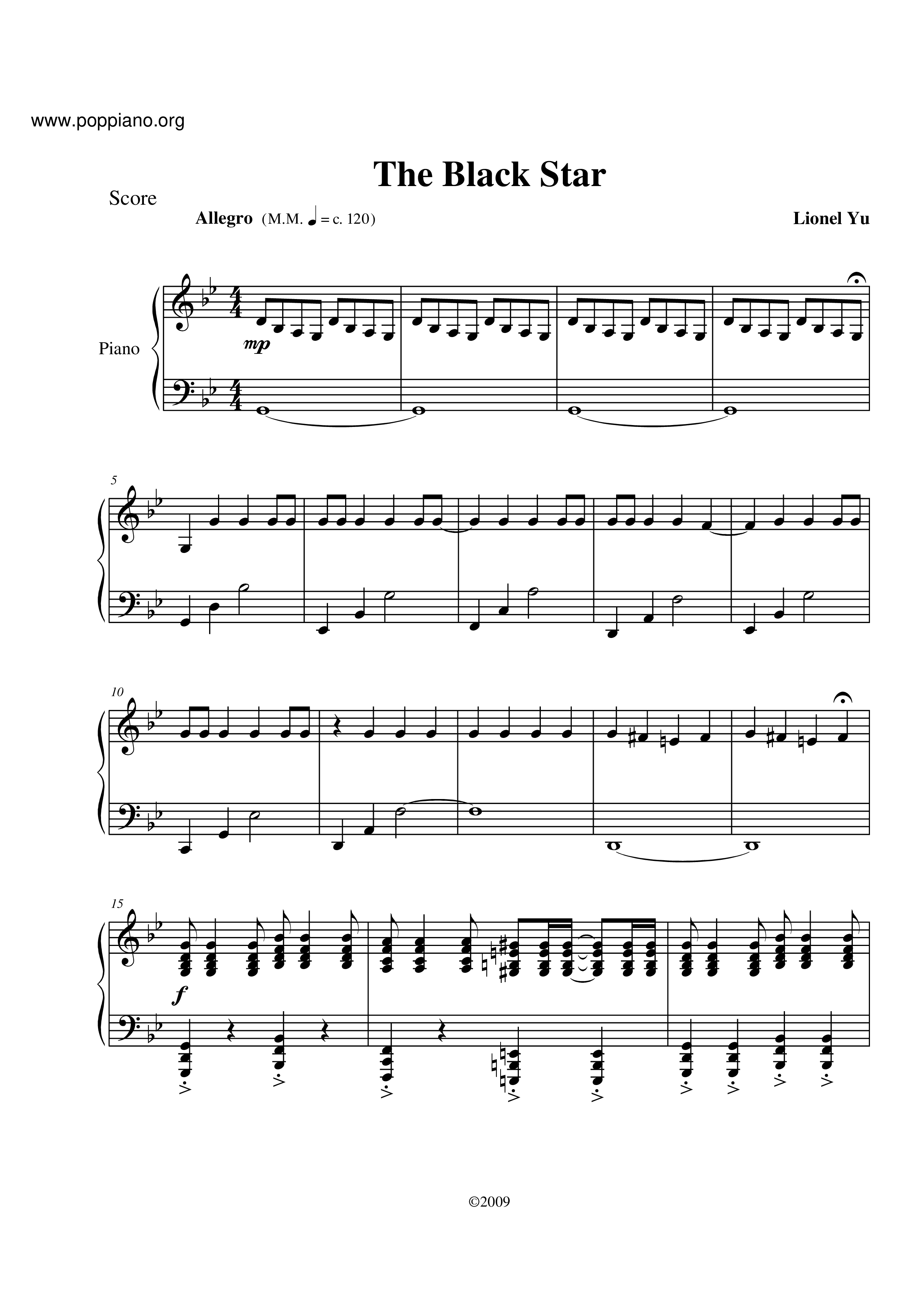 The Black Star Score