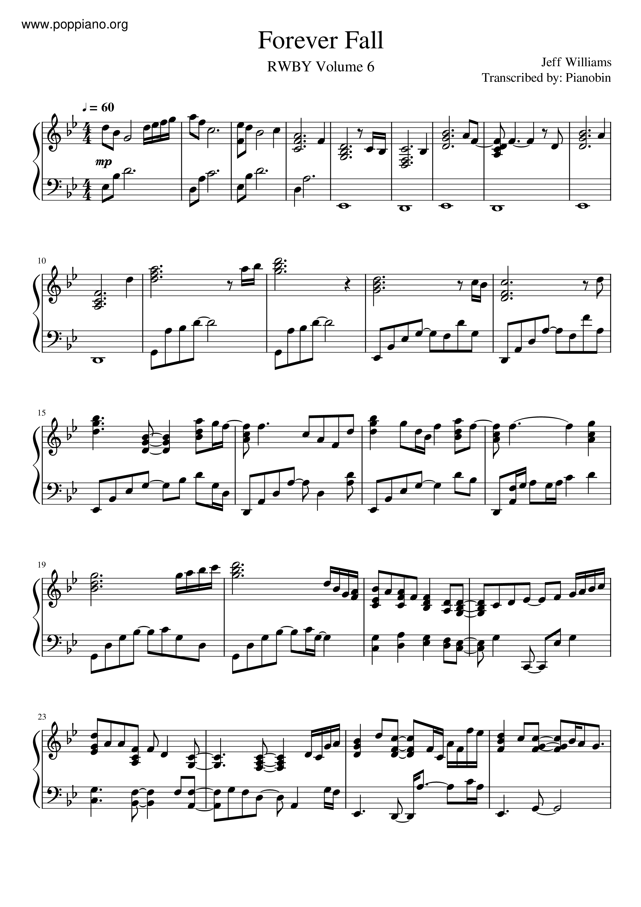 Forever Fall Score