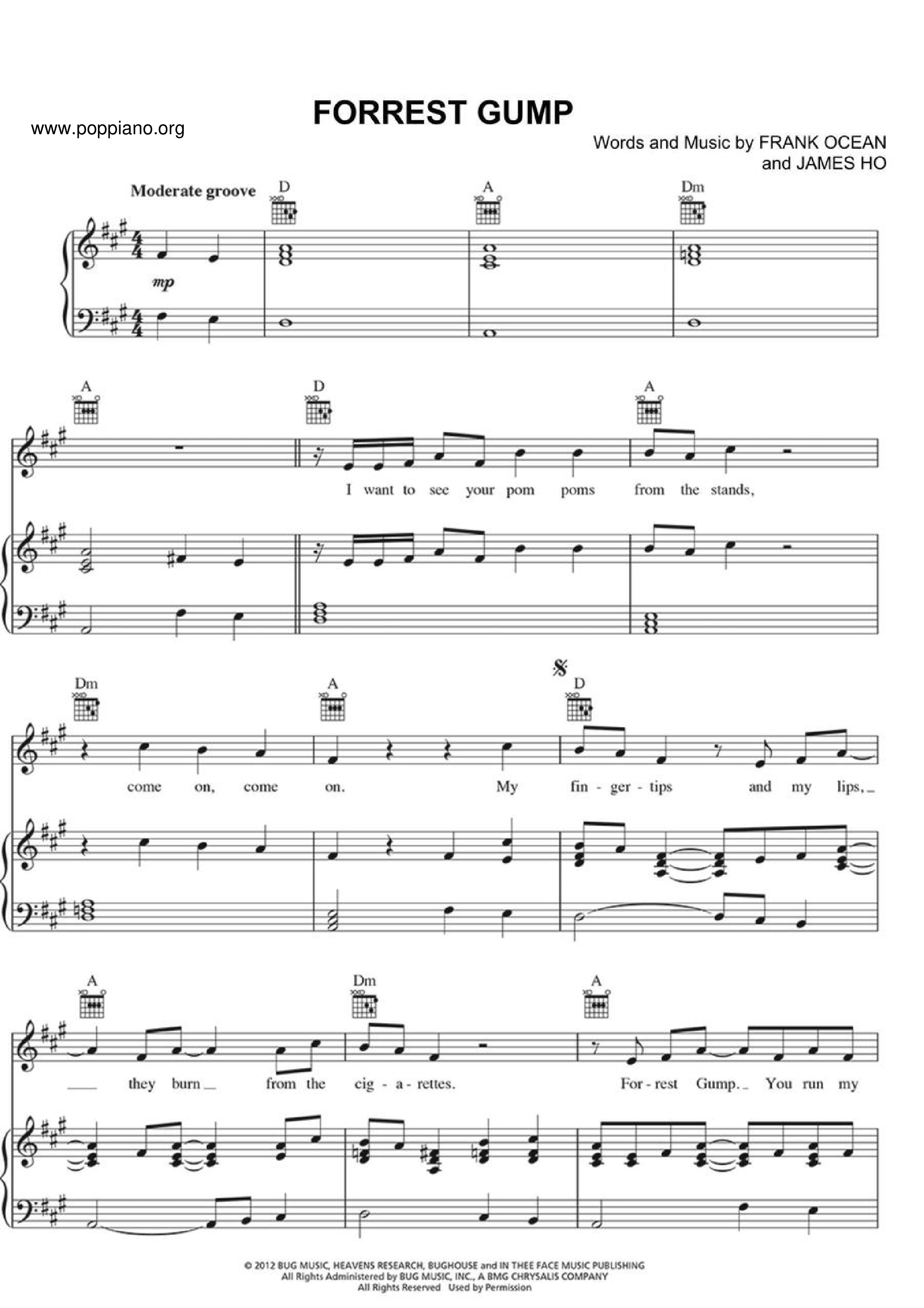 Forrest Gump Theme Song Score