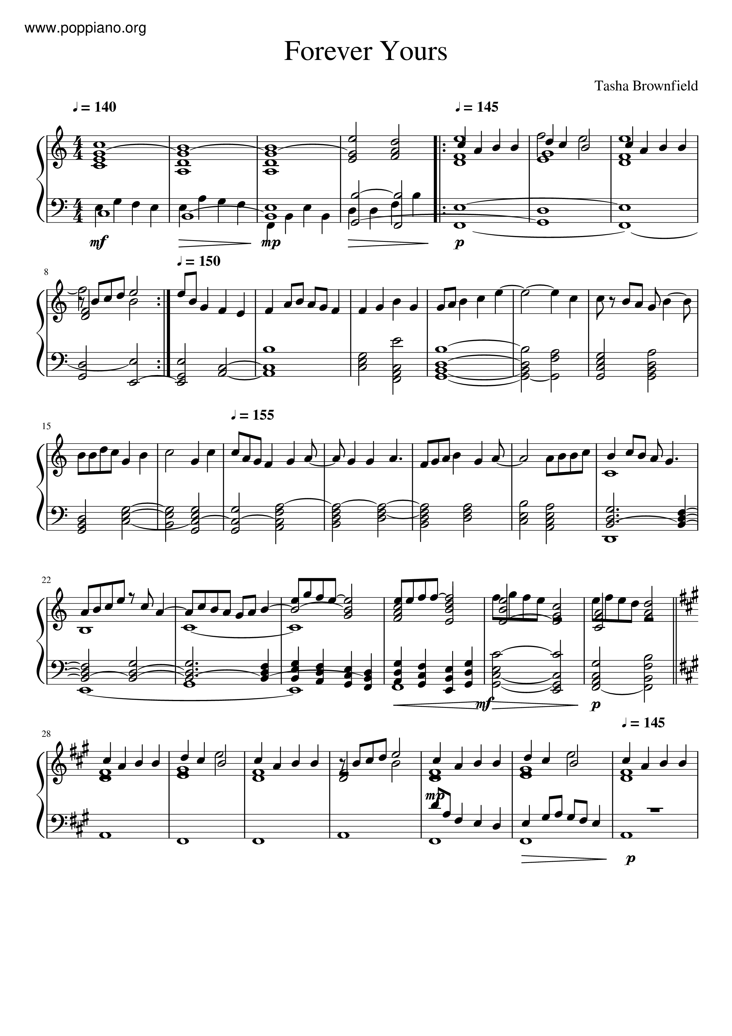 Forever Yours Score