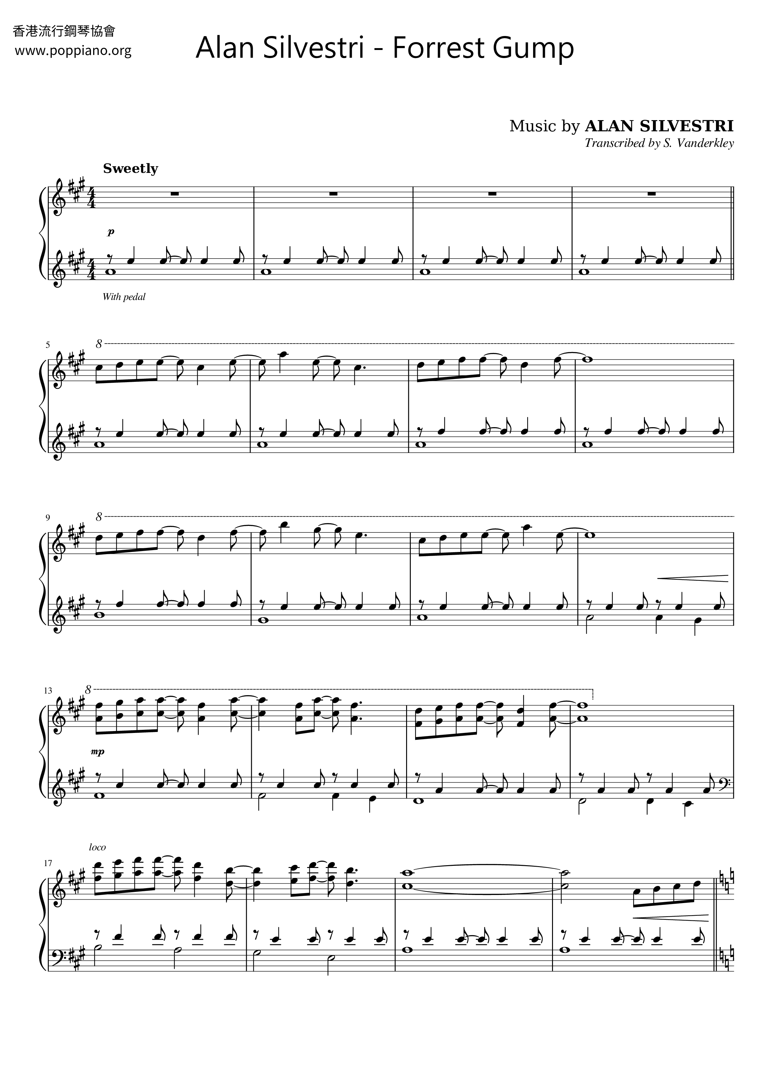 Forrest Gump Theme Song Score