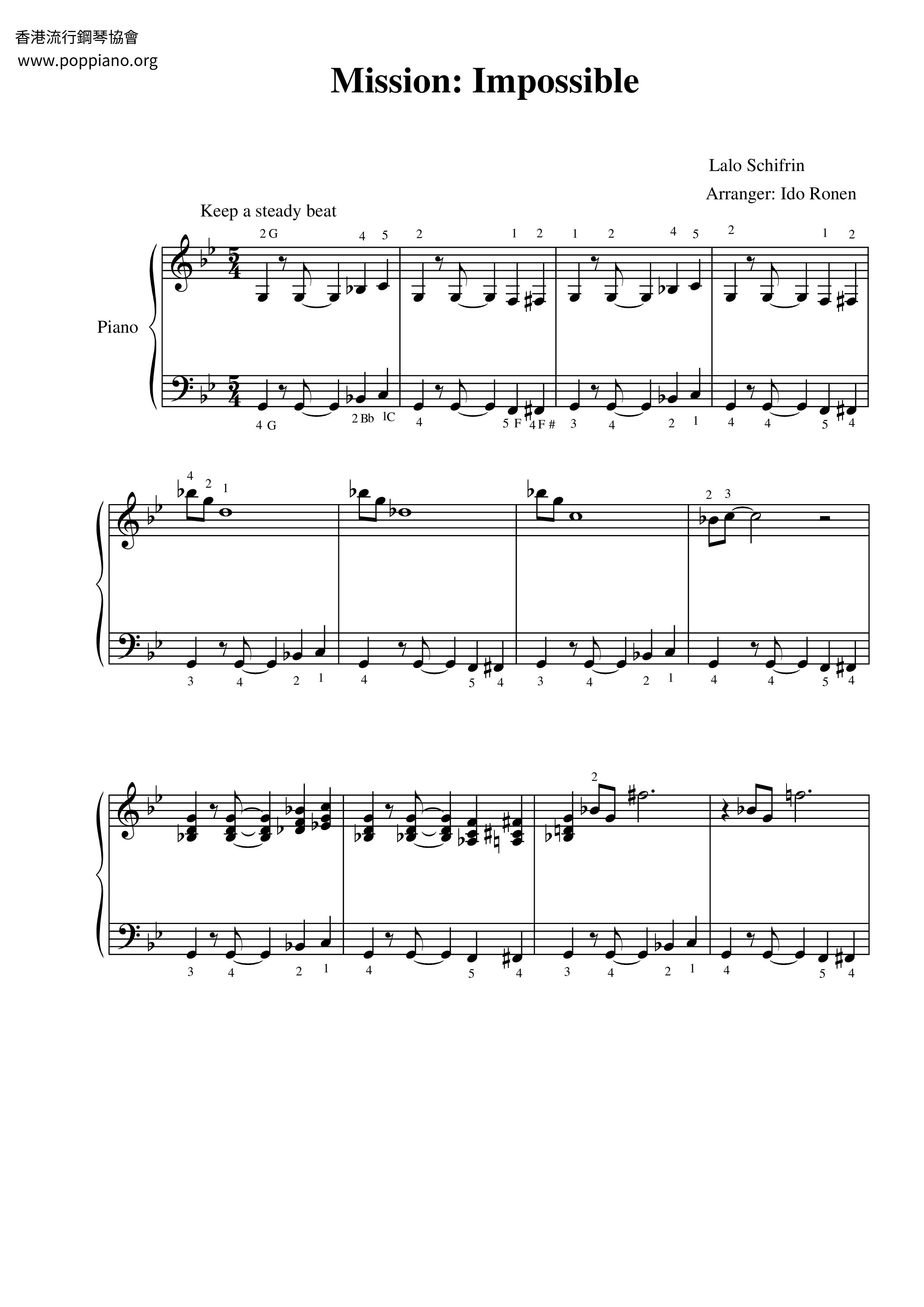 Mission Impossible Theme Score