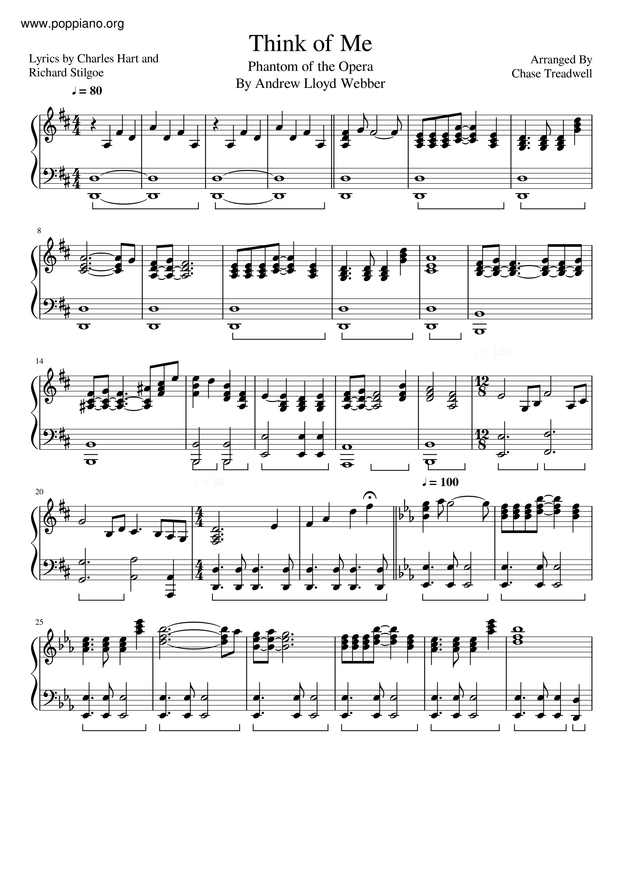 ☆Andrew Lloyd Webber - The Phantom Of The Opera - Think Of