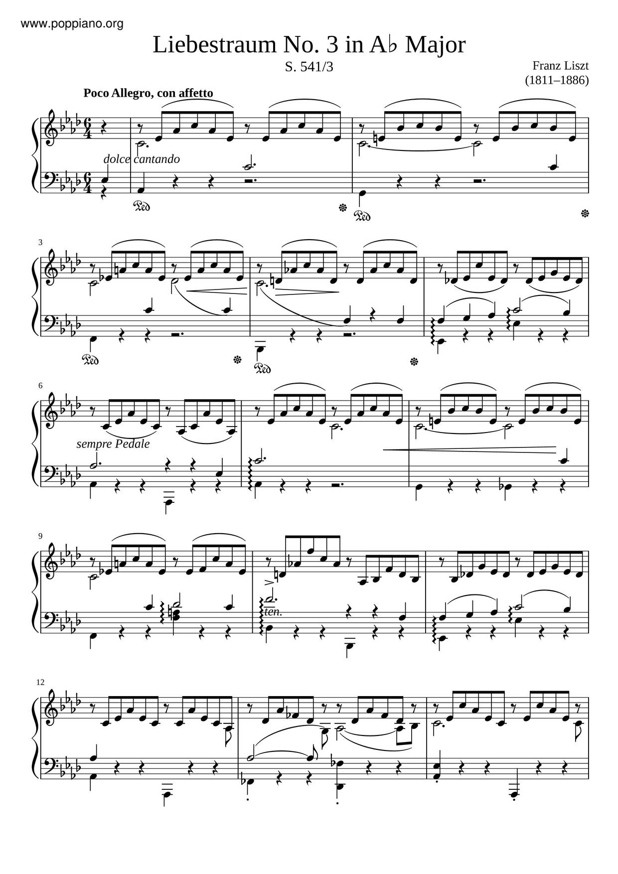 Libestraumピアノ譜