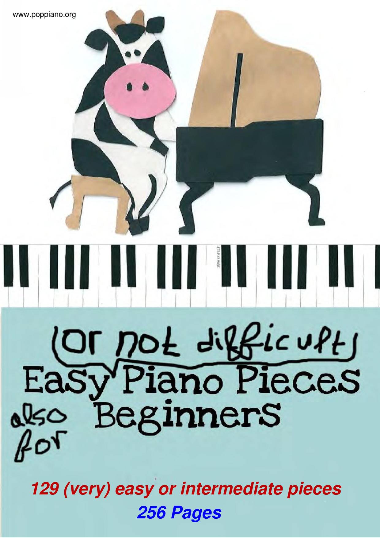 Easy Piano Pieces For Beginners 256 Pages琴谱