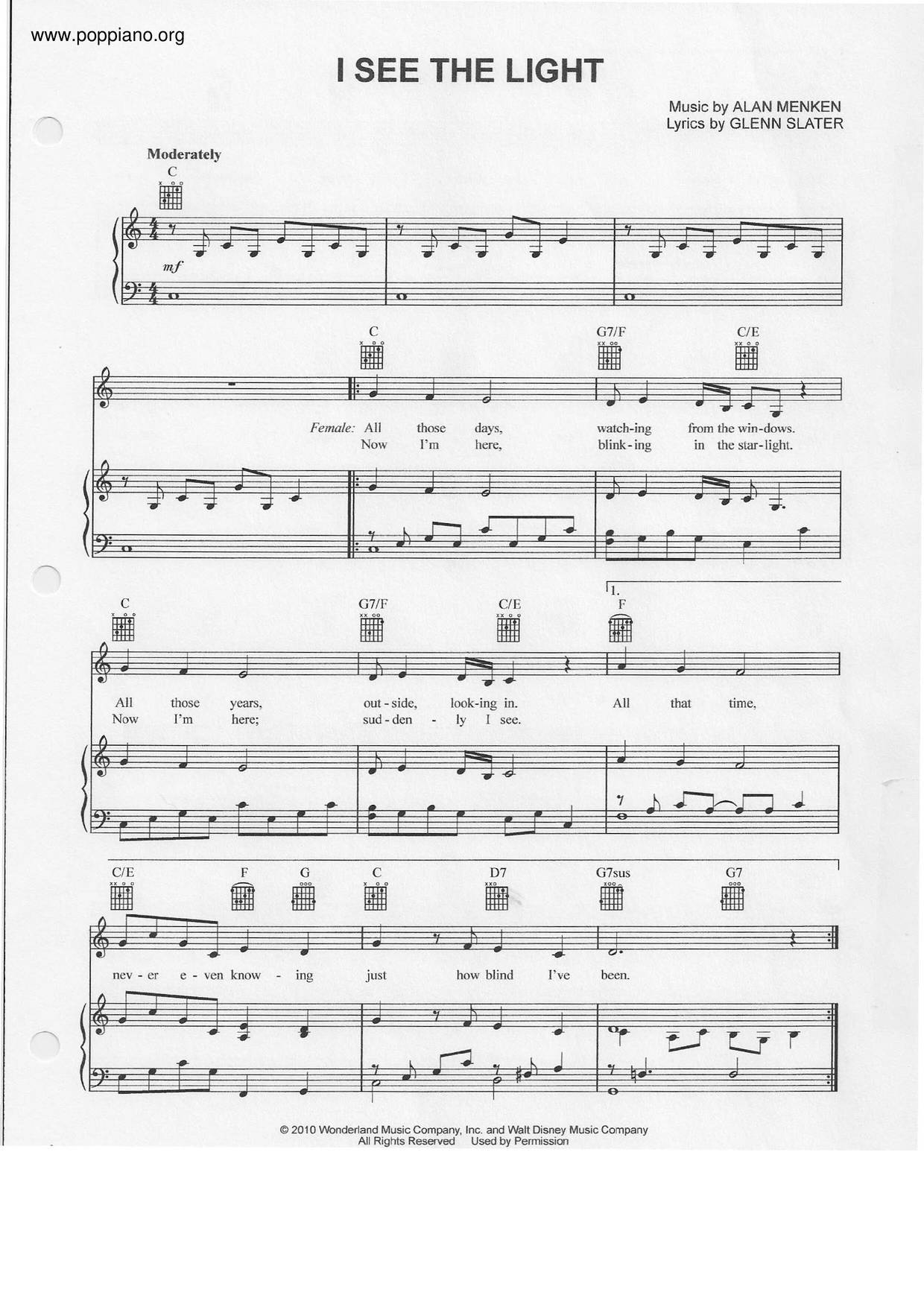 Mandy Moore Zachary Levi I See The Light From Tangled Sheet Music Mandy Moore Zachary Levi I See The Light From Tangled Sheet Music