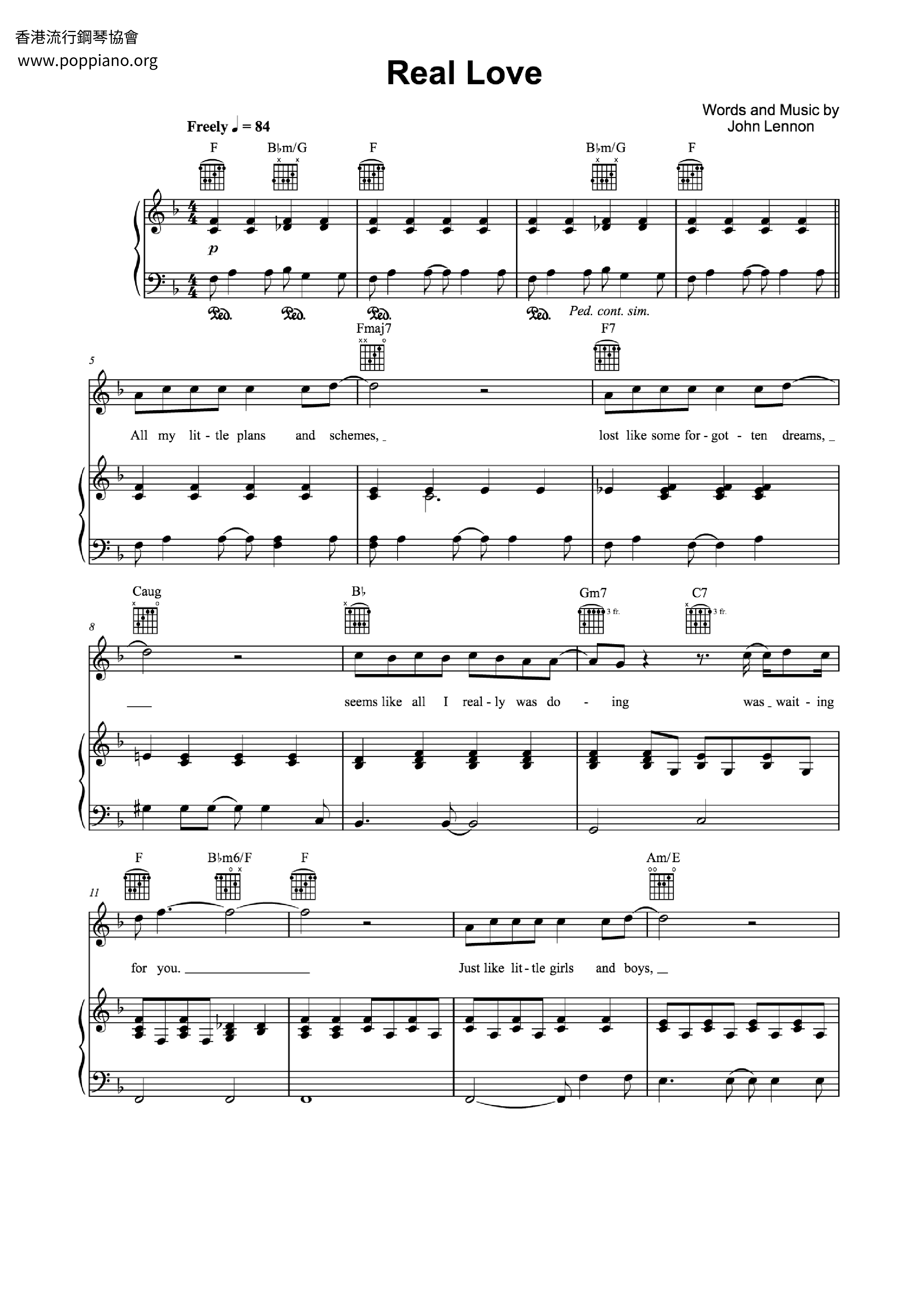 True Love Sheet Music (Piano)