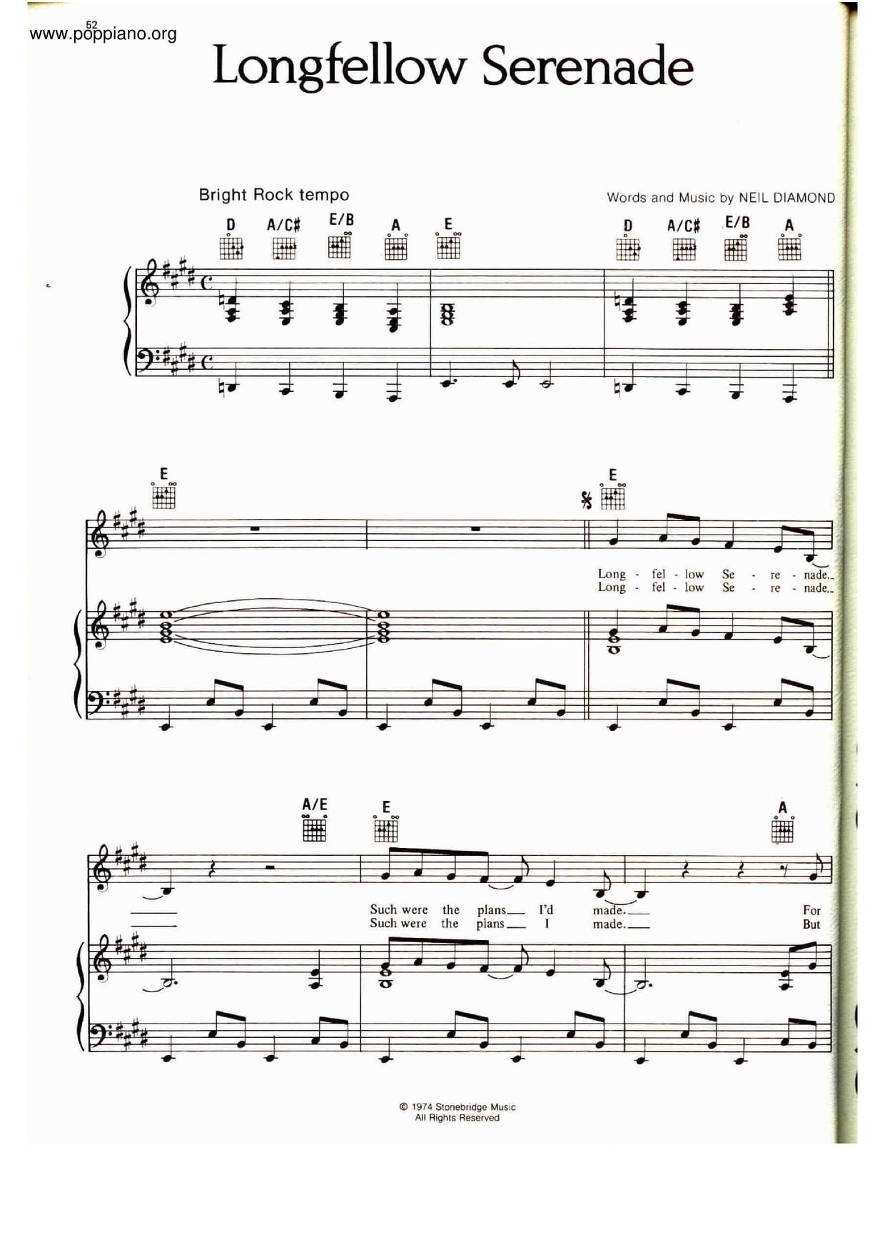 Longfellow Serenade Score