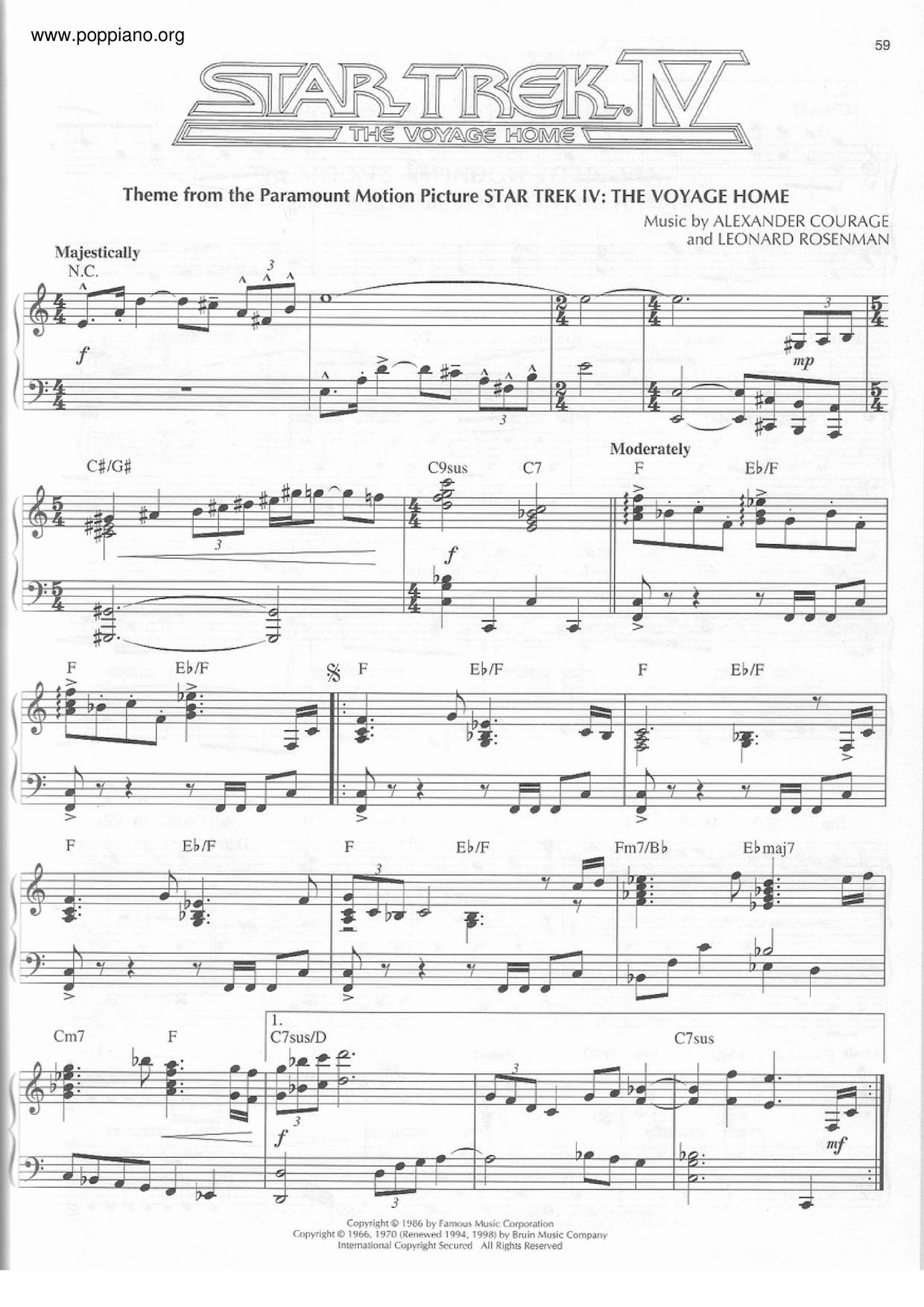 Star Trek IV - The Voyage Home Score