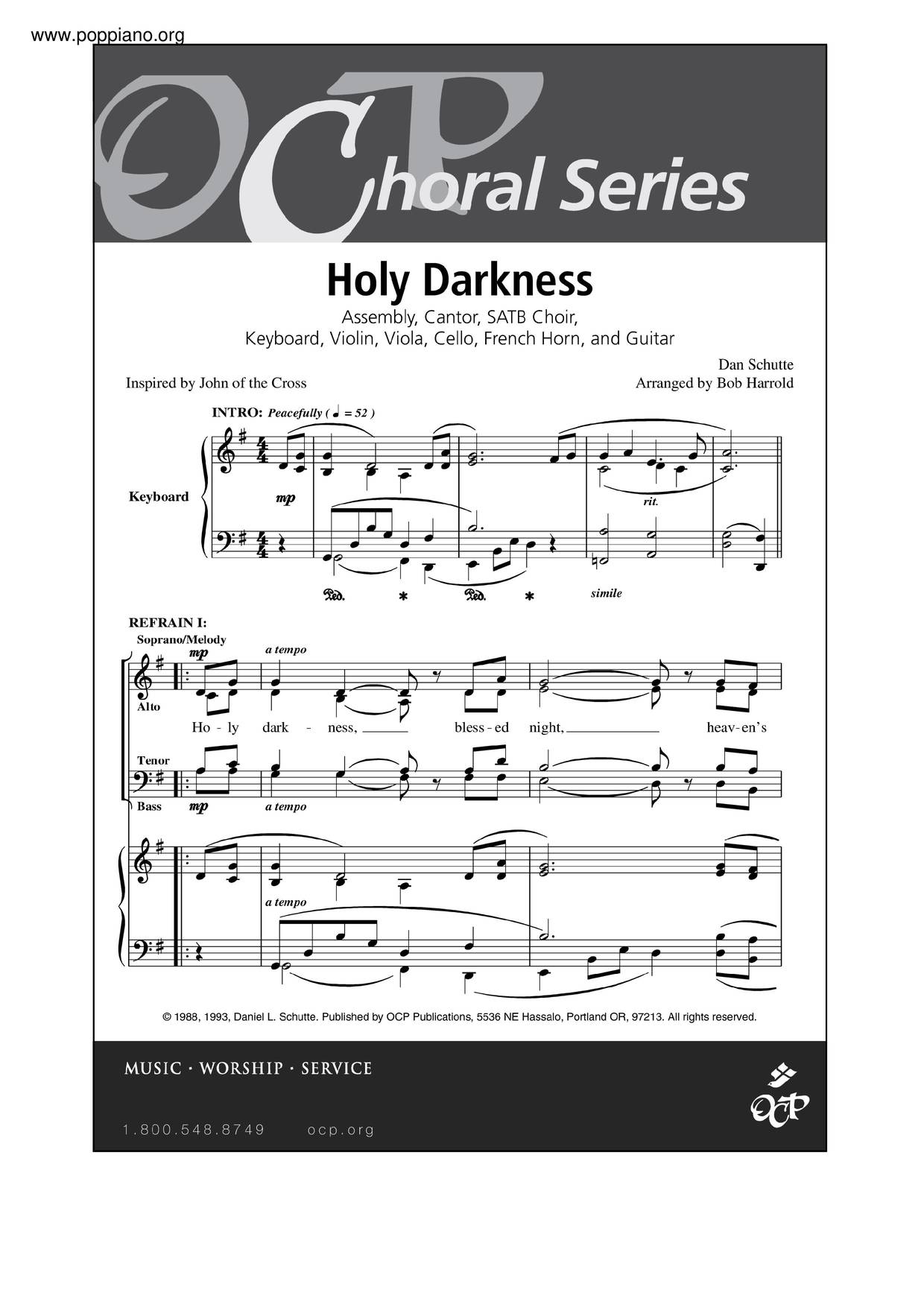 Holy Darkness Score