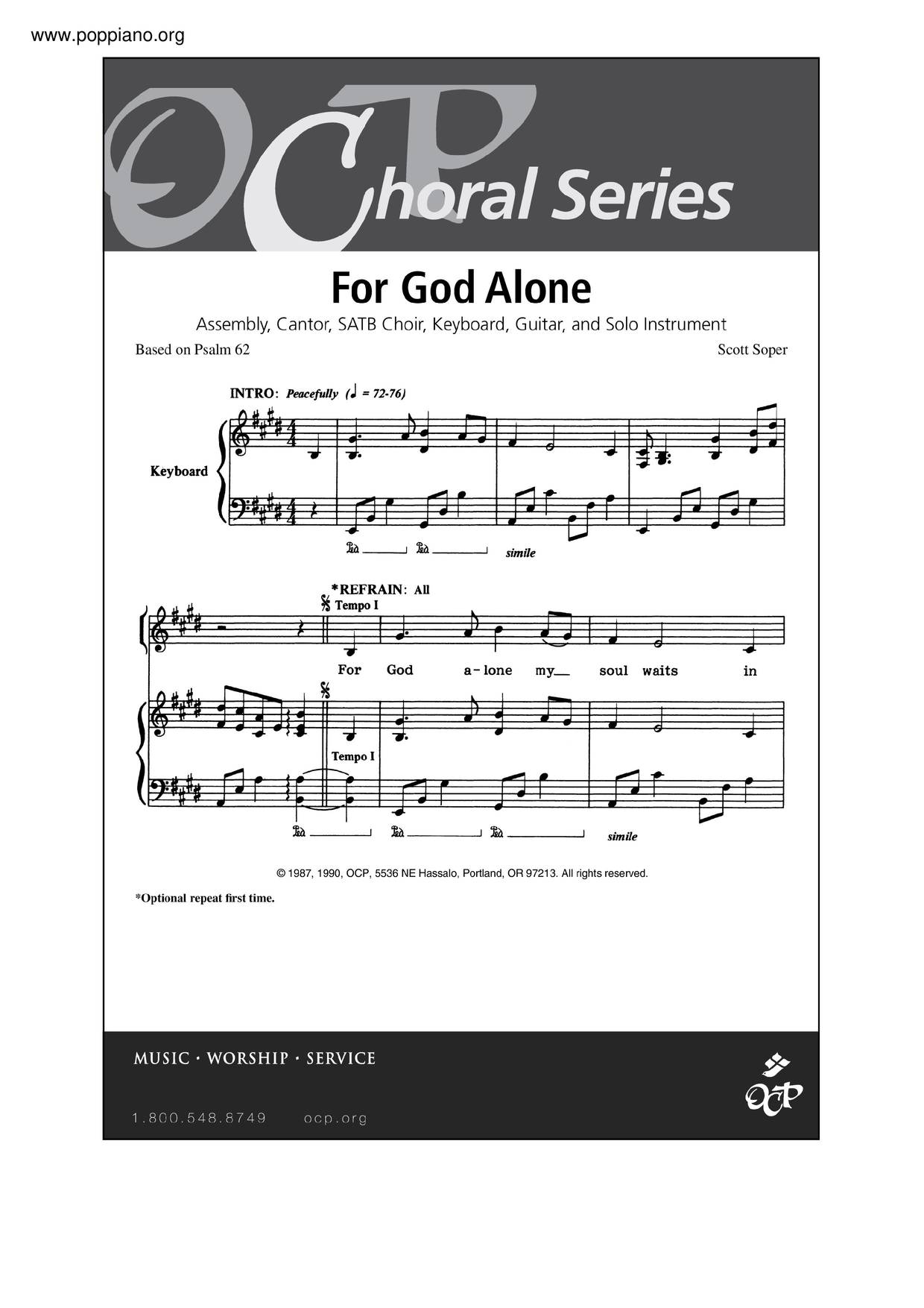 For God Alone Score