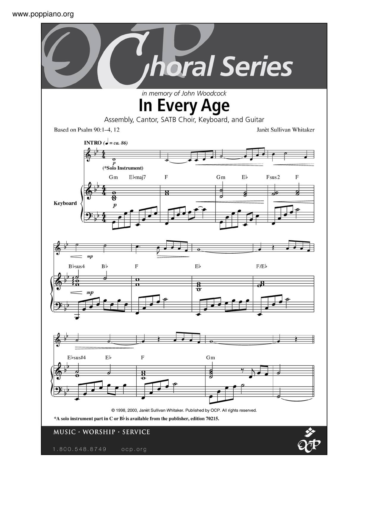 In Every Age Score