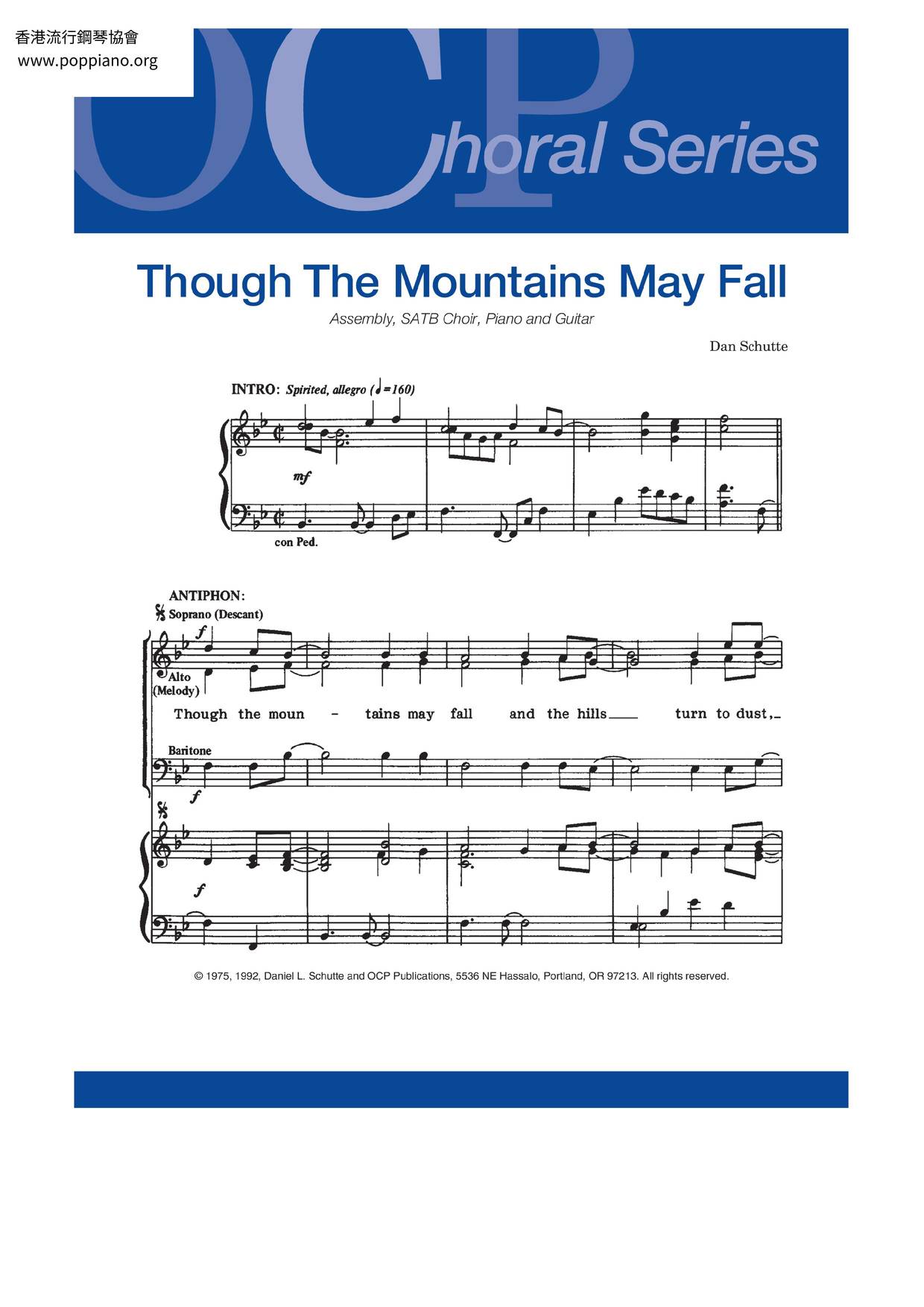 Though The Mountains May Fallピアノ譜