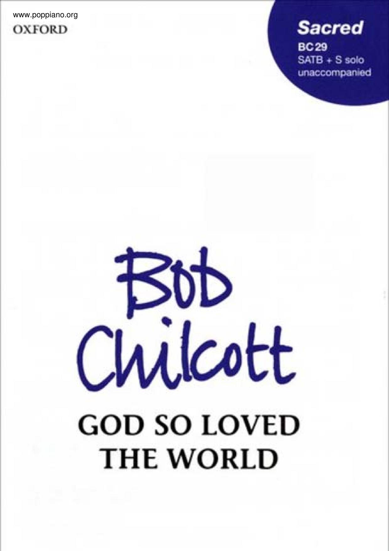 God So Loved The World Score