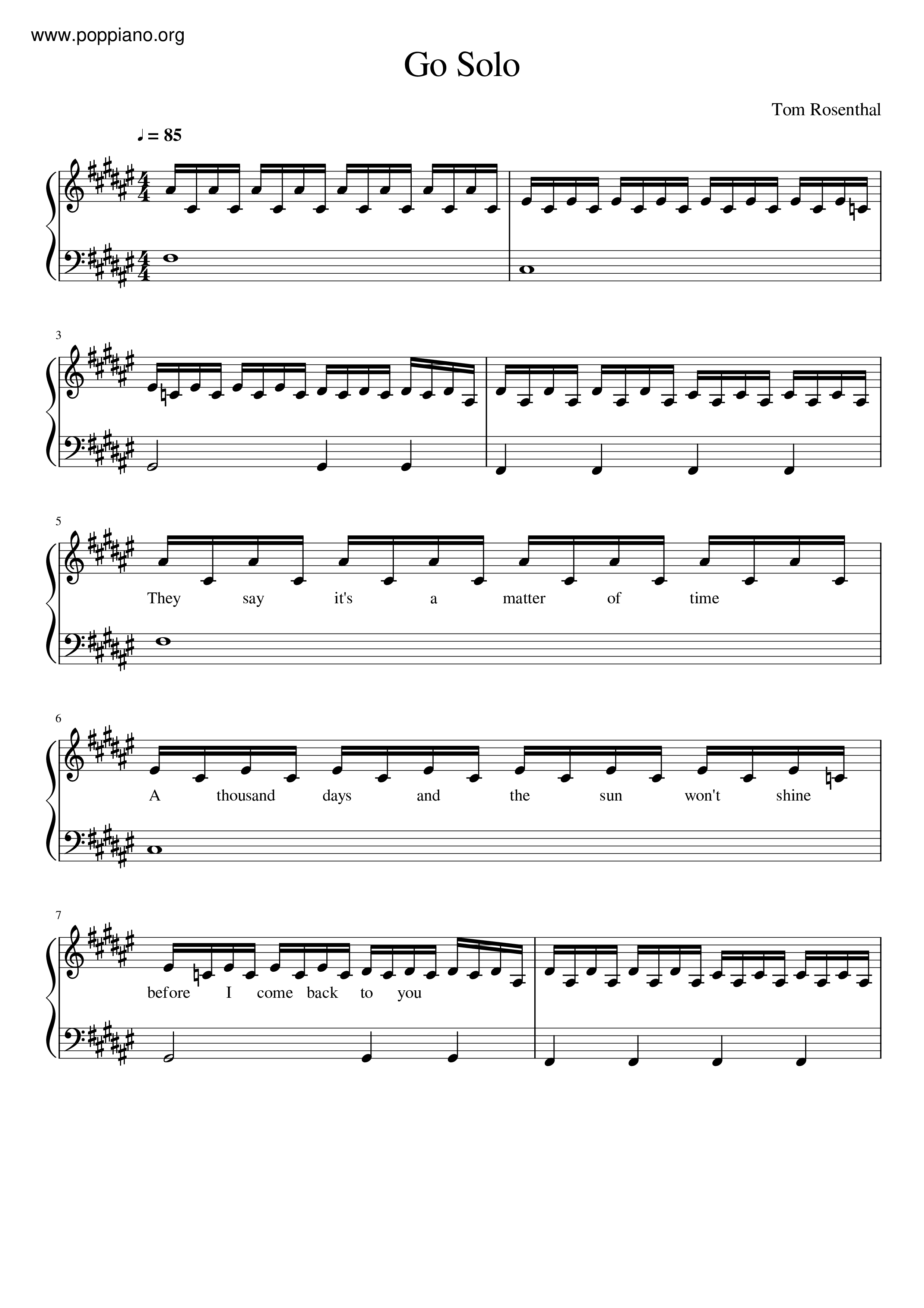 Go Solo Score